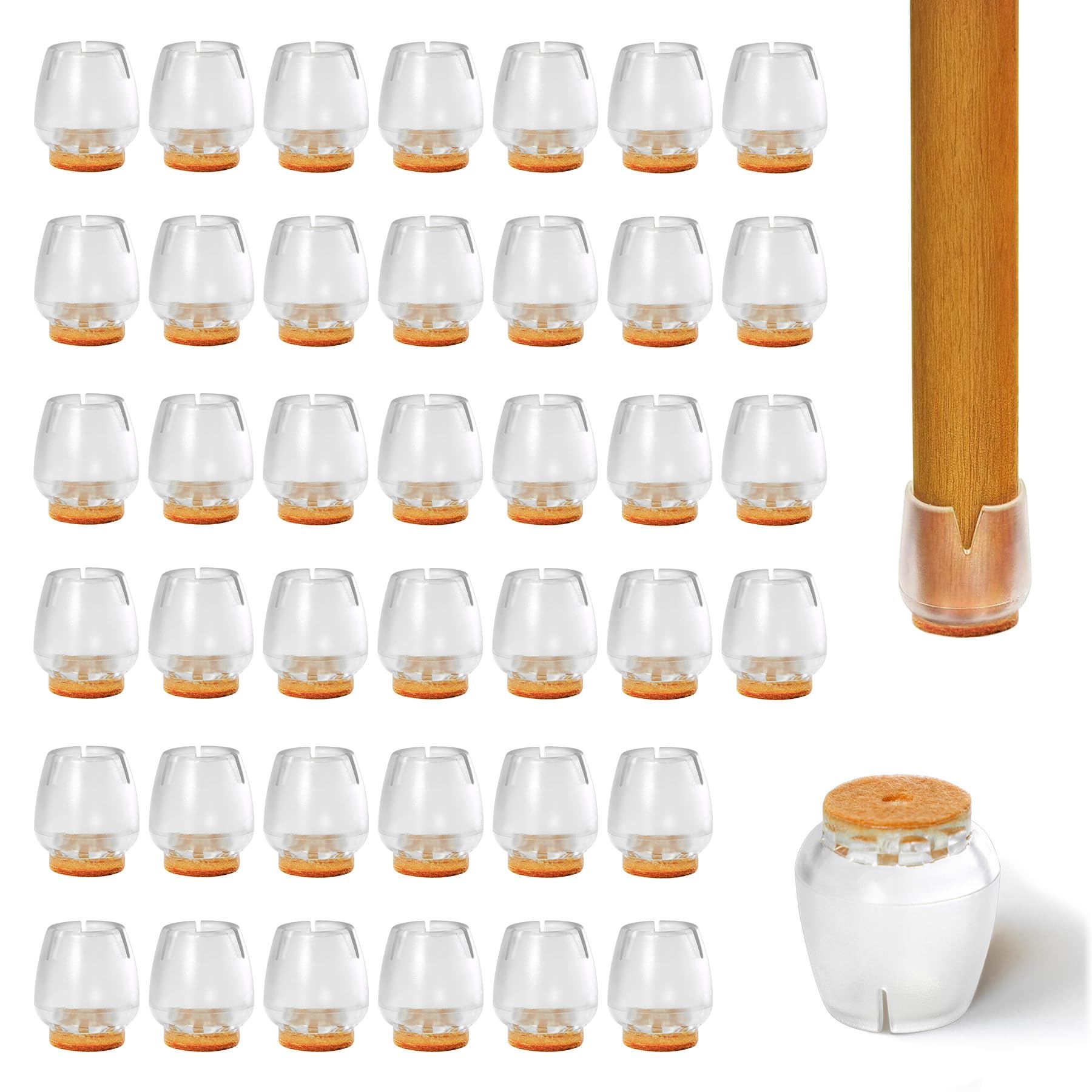 Brelet Tappi per Sedie in Silicone 12-16mm (40 Pcs)