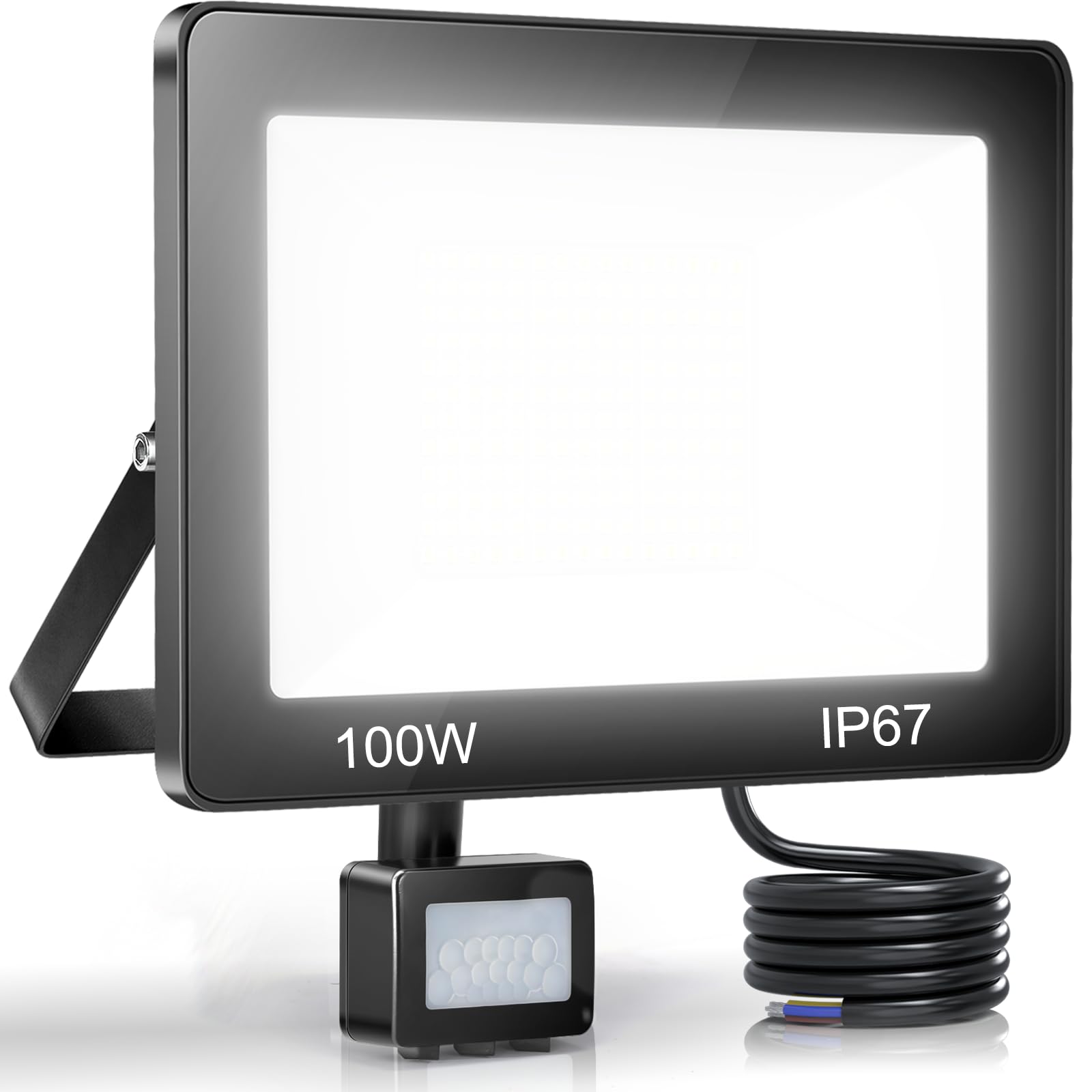 Yiqibro Faretto LED Esterno con Sensore Movimento 100W