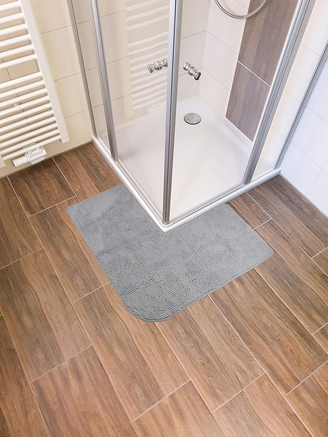 Fluffy® Tappeto Bagno Ciniglia per Docce Angolari - immagine 2