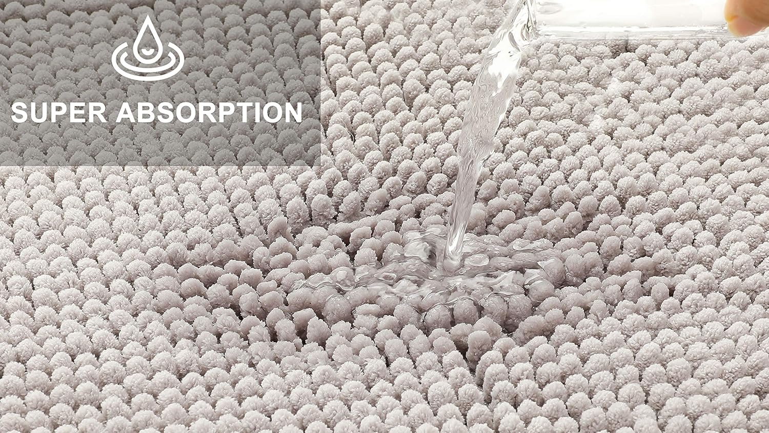 Fluffy® Tappeto Bagno Ciniglia per Docce Angolari - immagine 4