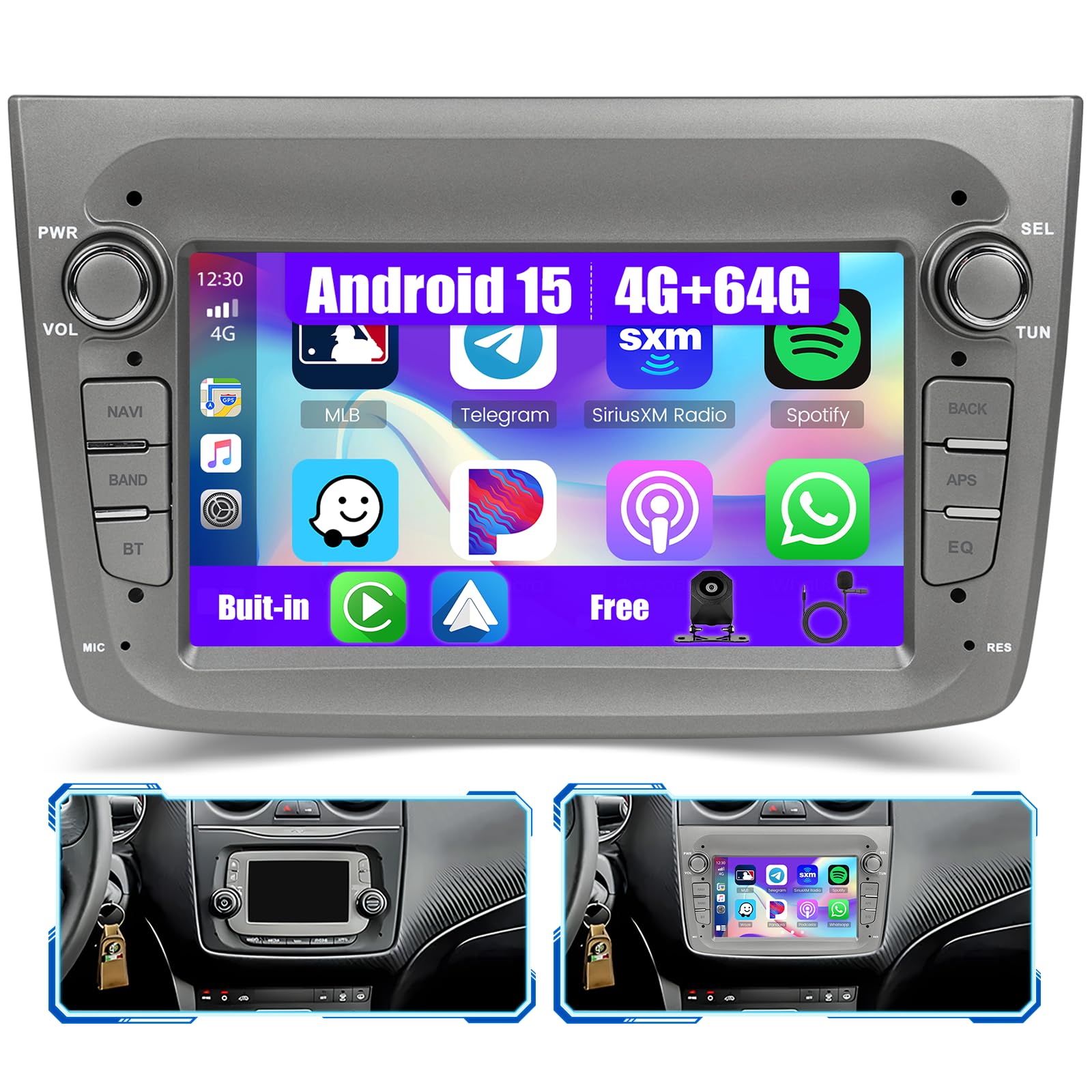 Inefala Autoradio Android 15 per Alfa Romeo MITO