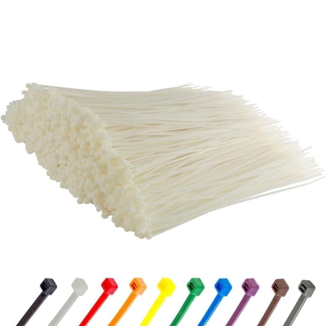 Gtse Fascette con Chiusura Lampo 35,6 cm, Bianco