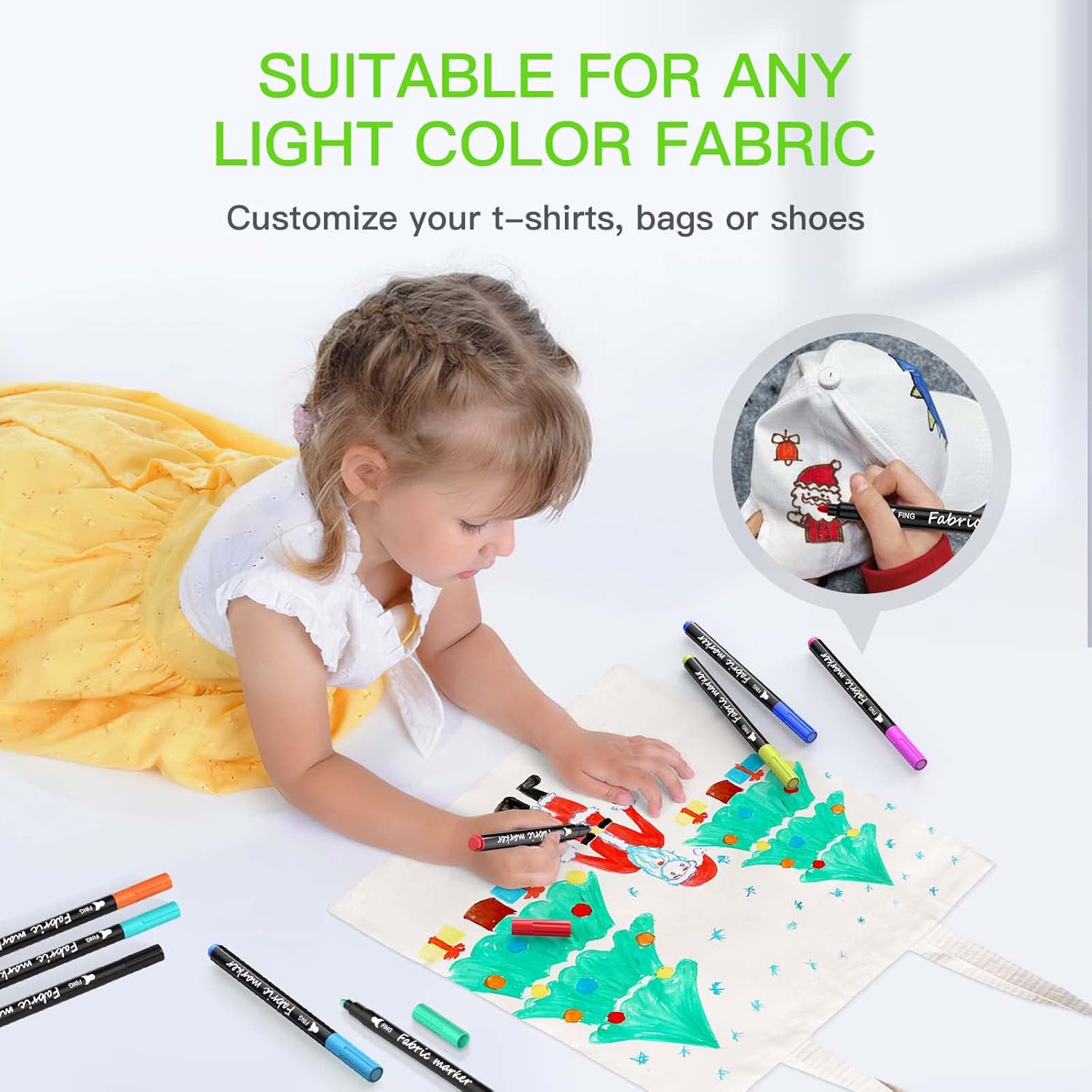 Luzoon 24 Pennarelli Permanenti per Tessuti - immagine 3