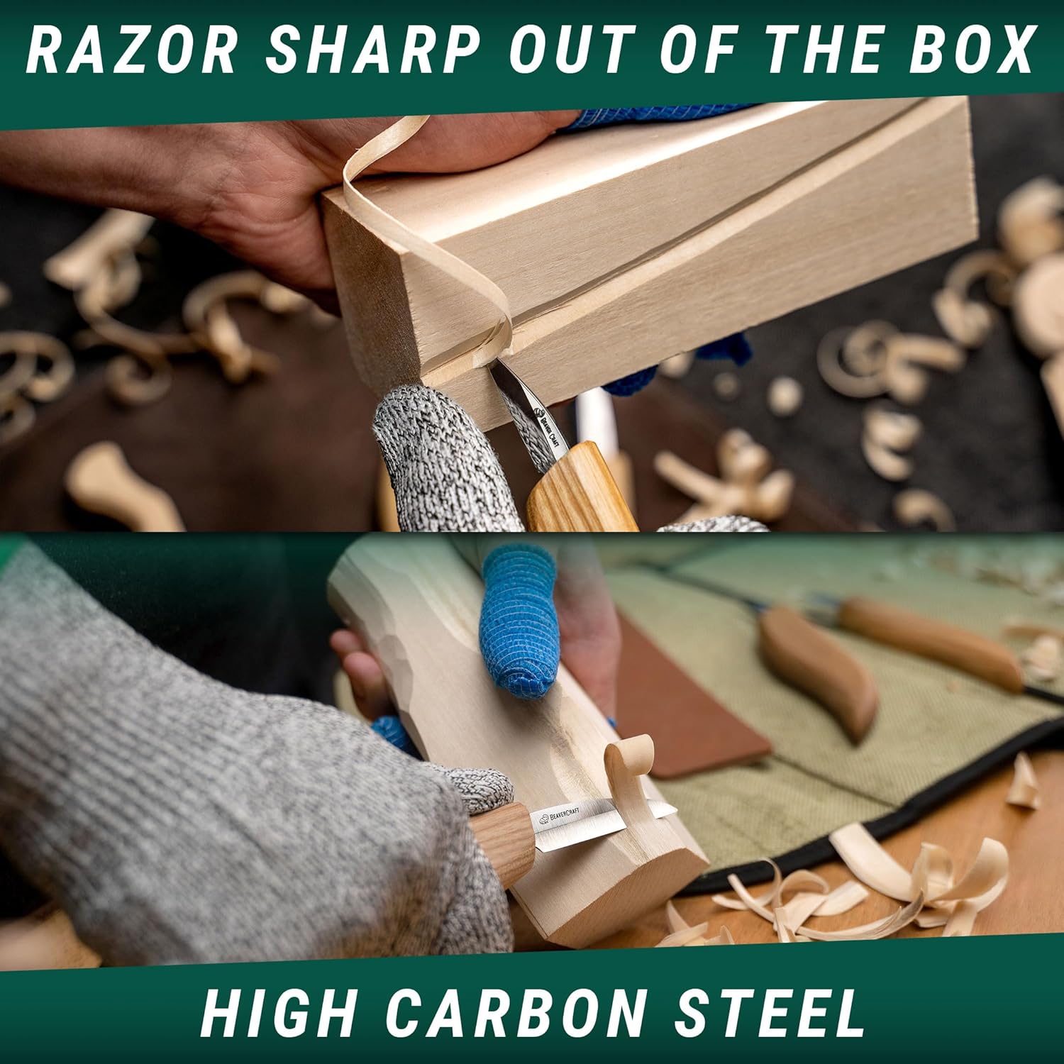 Beavercraft S15 - Kit Coltelli per Intaglio Legno - immagine 4
