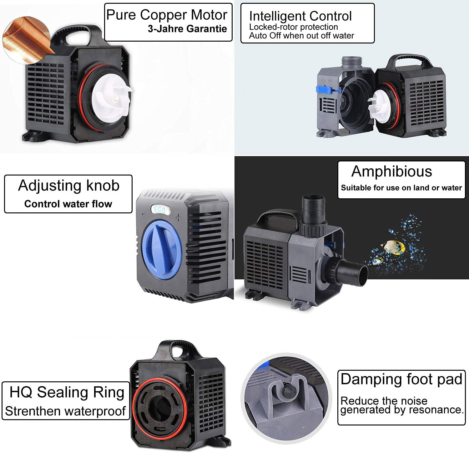 Exleco Super Eco Pompa per Laghetto 4500L/H 30W - immagine 4