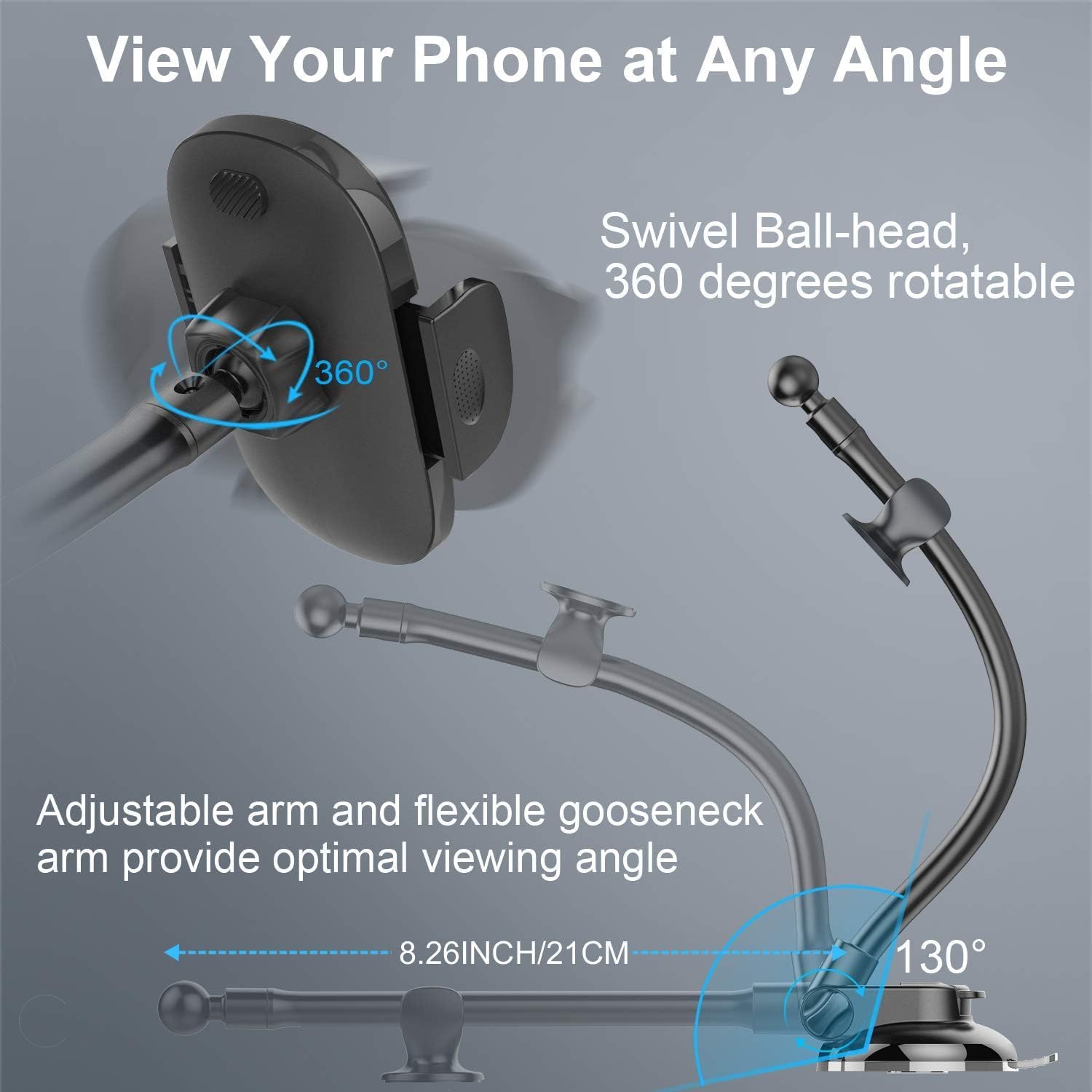 Apps2car Supporto Telefono Auto per Parabrezza - immagine 8