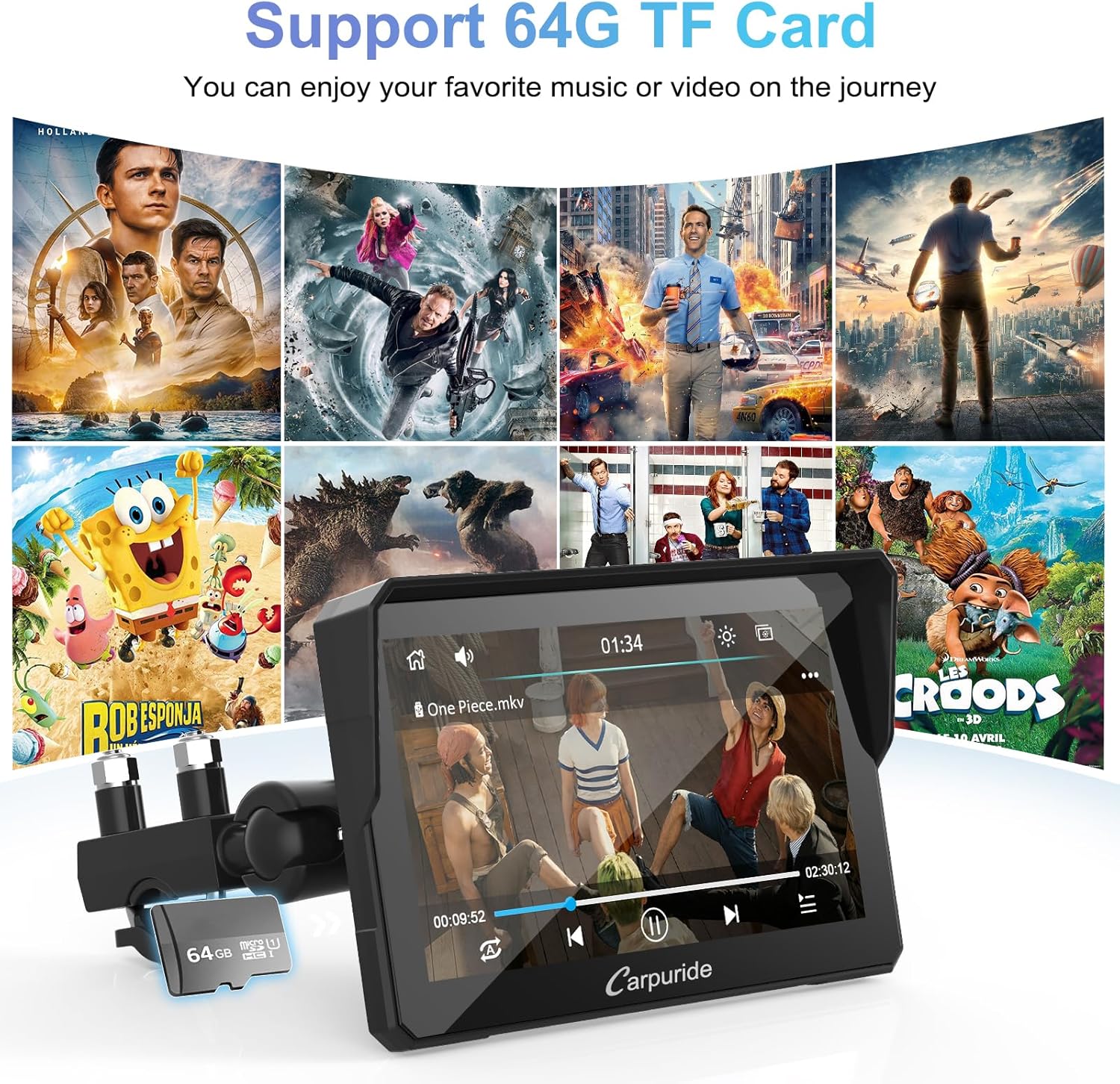 Carpuride W702 - Schermata CarPlay Moto 7 Pollici - immagine 7