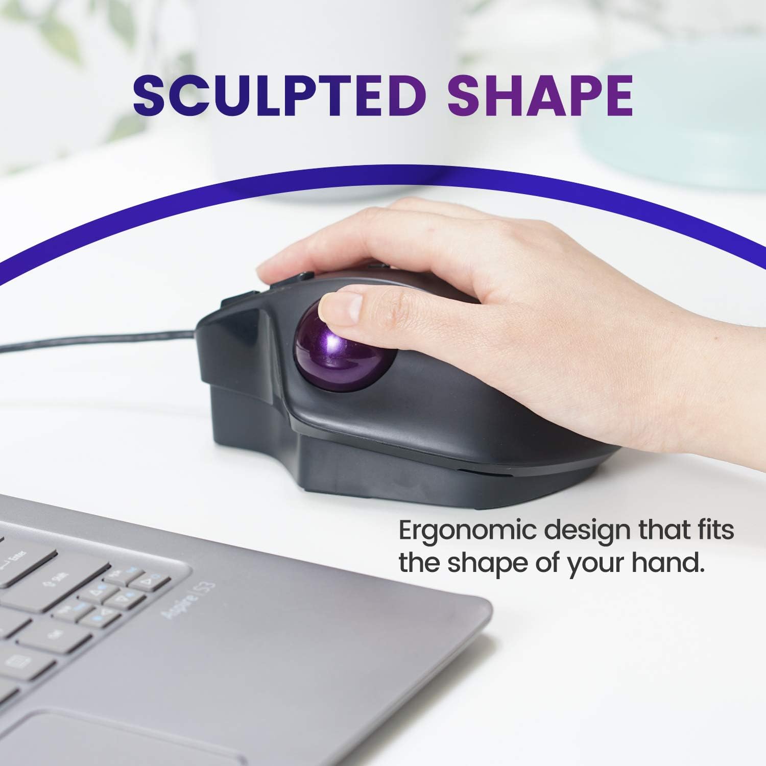 Perixx PERIMICE-520 - Mouse Ergonomico Trackball Cablato - immagine 5