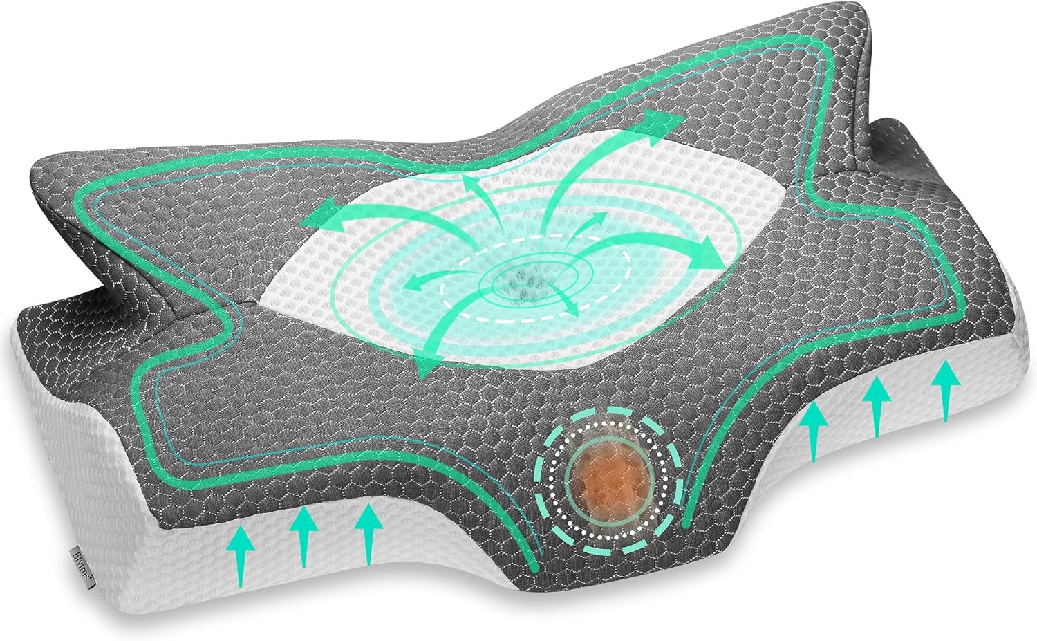 Elviros Cuscino Memory Foam Ortopedico Cervicale - immagine 1