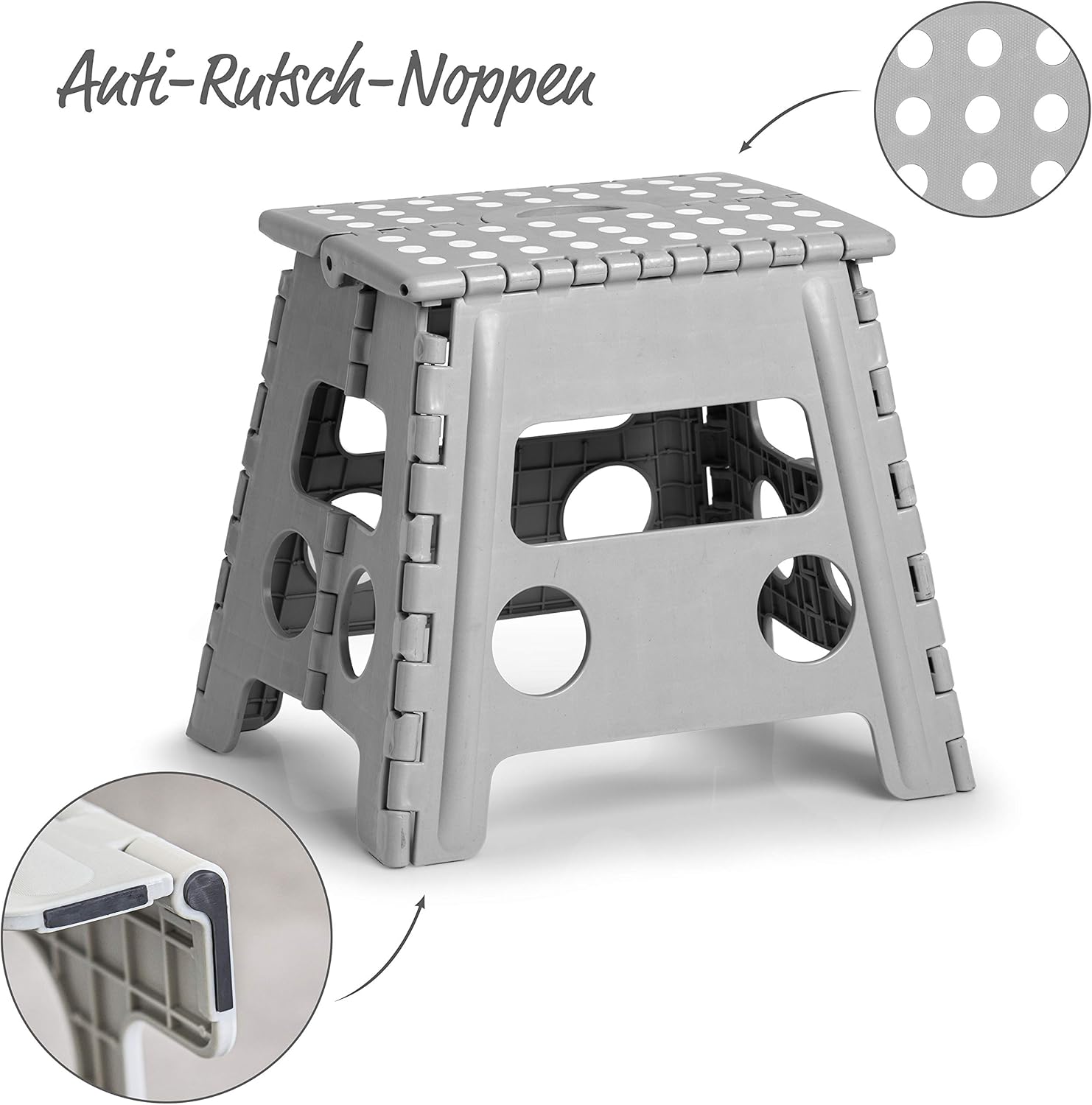 Zeller 13034 Premium - Sgabello Pieghevole Grigio - immagine 4