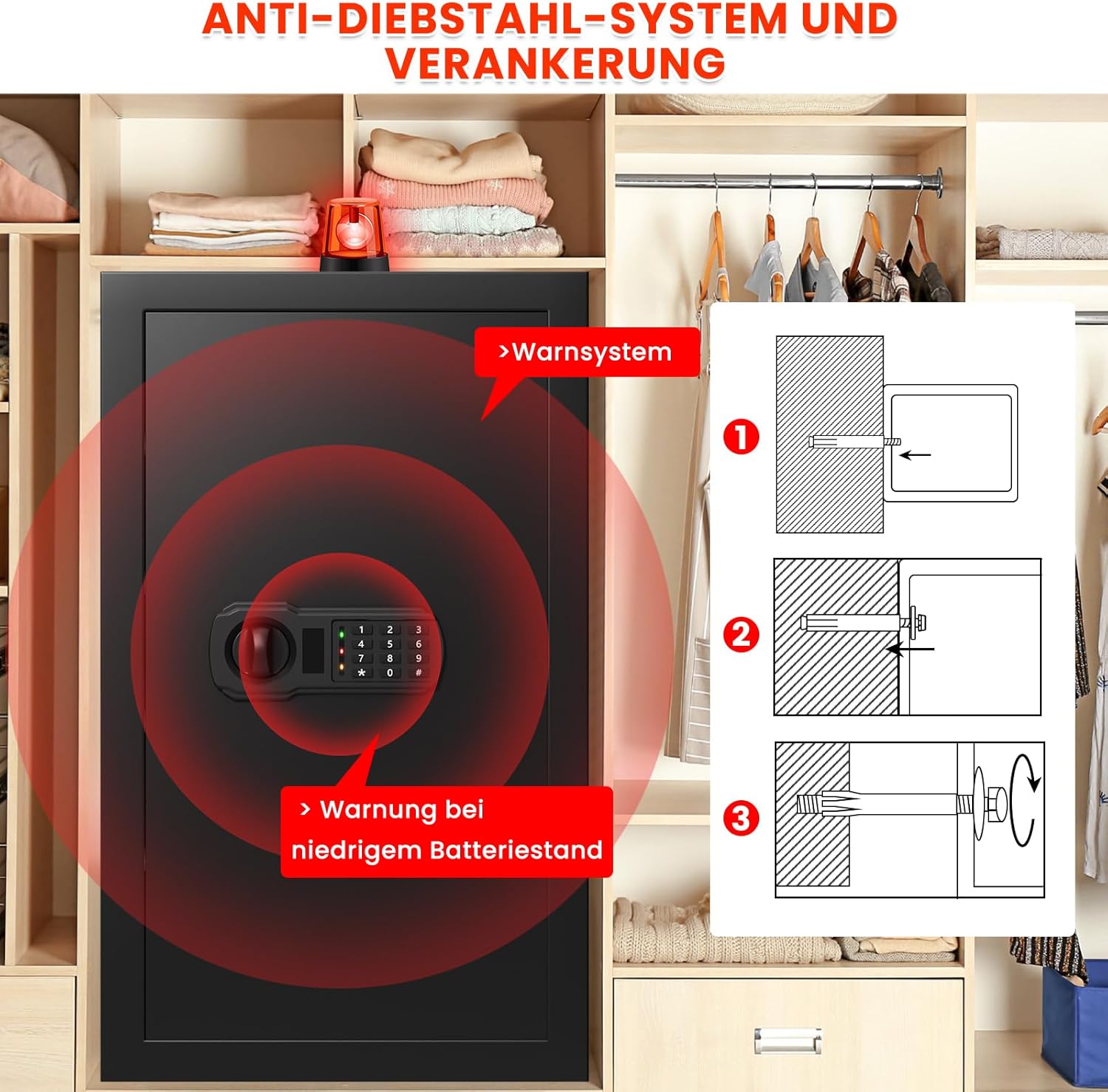 Cassaforte Ignifuga Digitale 85L con Tasca Documenti - immagine 5