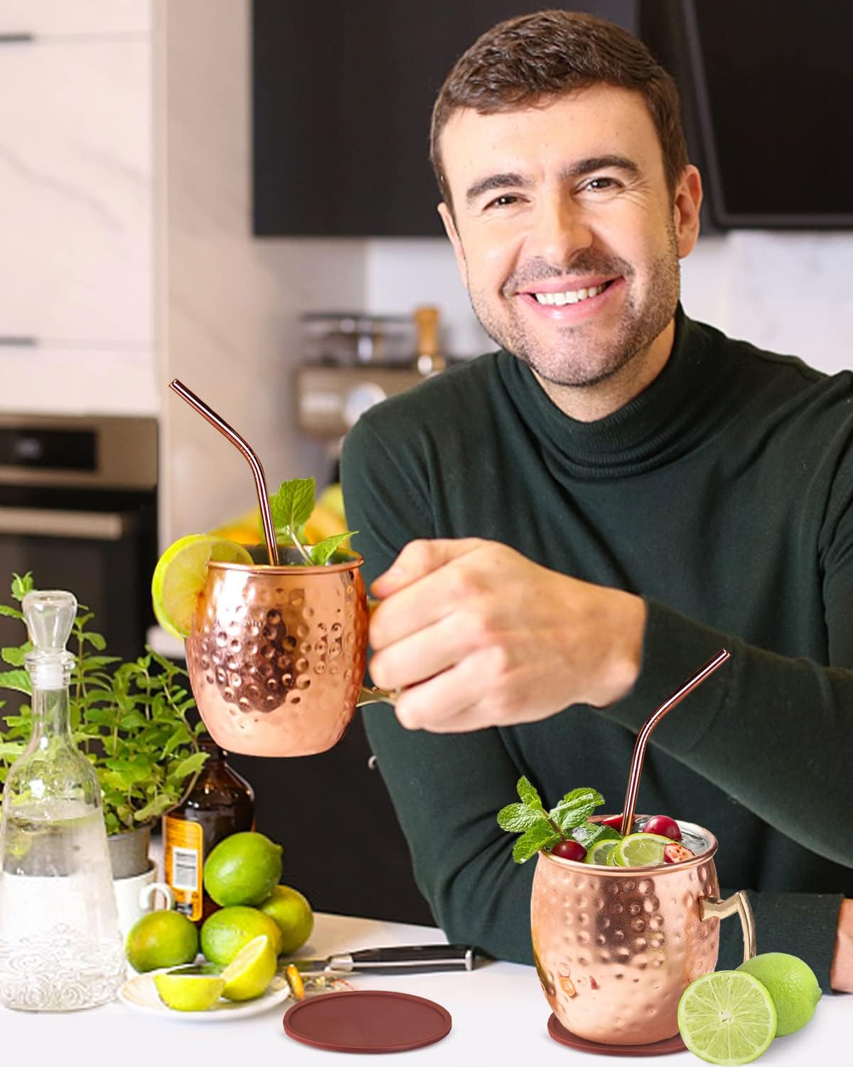 LIVEHITOP Set 4 Tazze Rame Moscow Mule 19.5 Oz - immagine 2