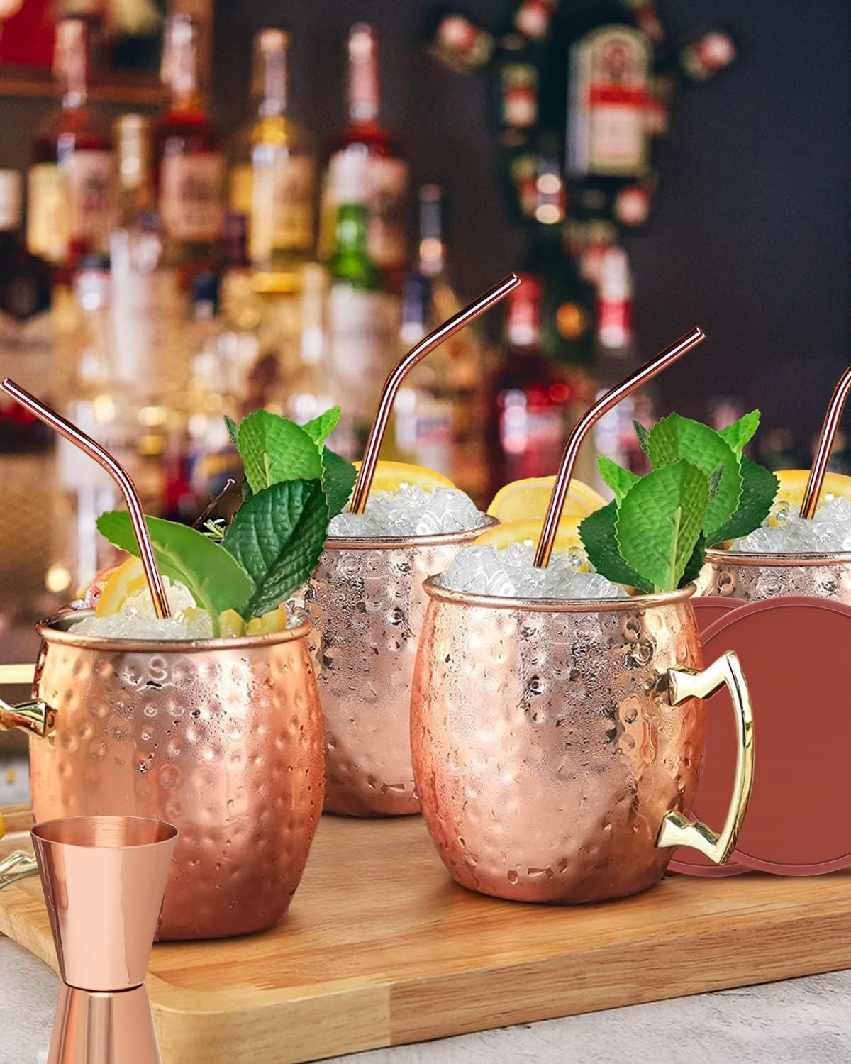 LIVEHITOP Set 4 Tazze Rame Moscow Mule 19.5 Oz - immagine 5