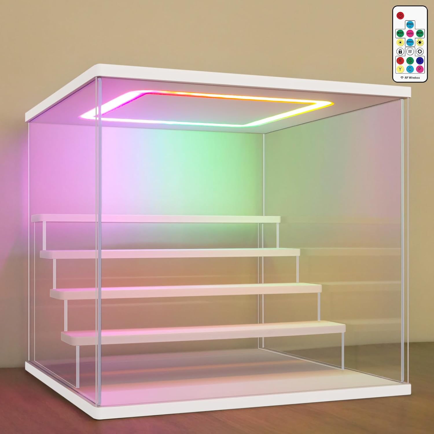 Nonemey Vetrina Acrilico Trasparente con Luce LED - immagine 1