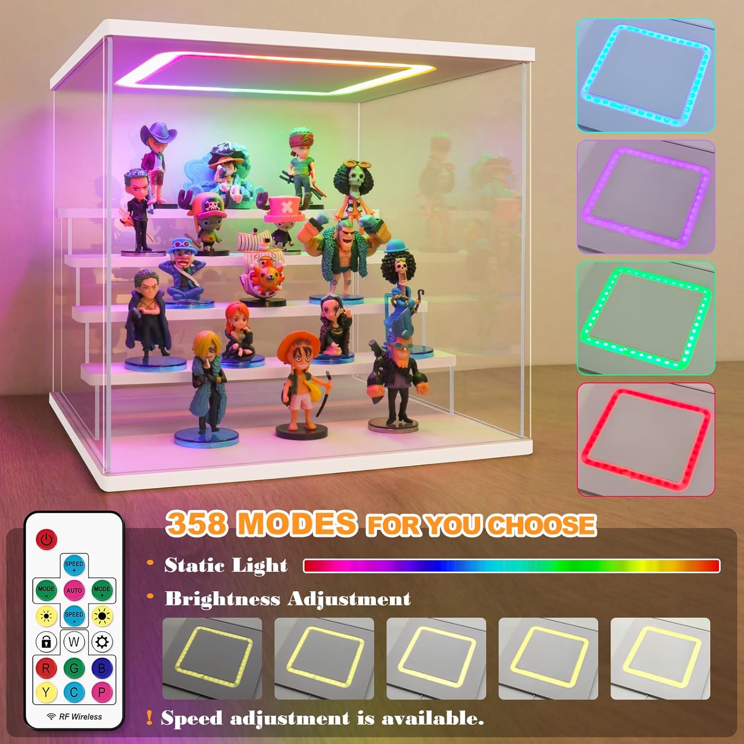 Nonemey Vetrina Acrilico Trasparente con Luce LED - immagine 2