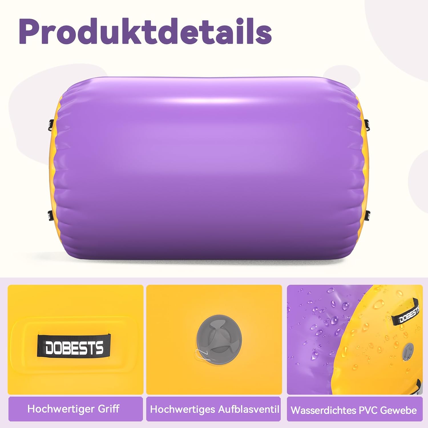 Dobests Airtrack Tumbling Matte con Pompa ad Aria - immagine 4