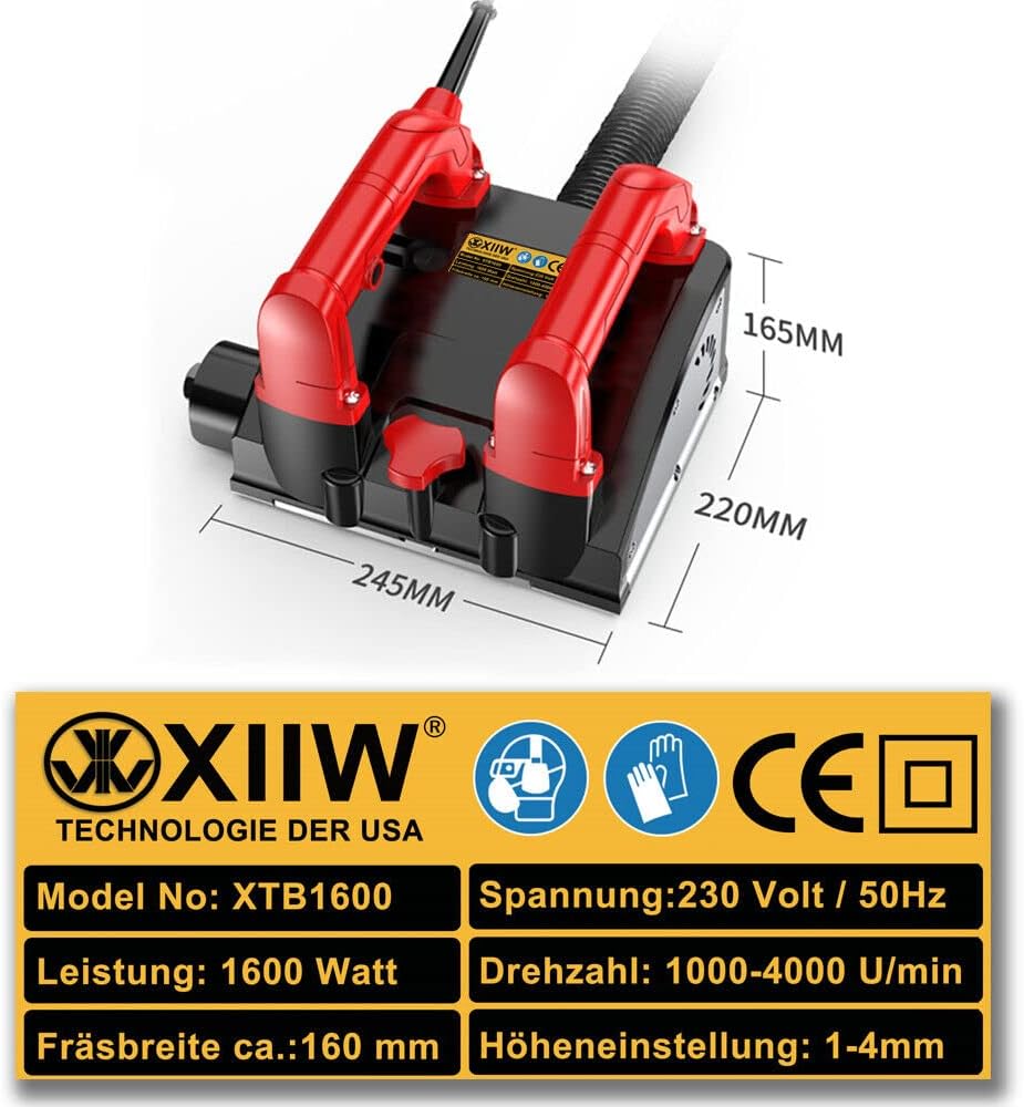XIIW Fresa per Calcestruzzo 1600W 4000 UPM - immagine 2
