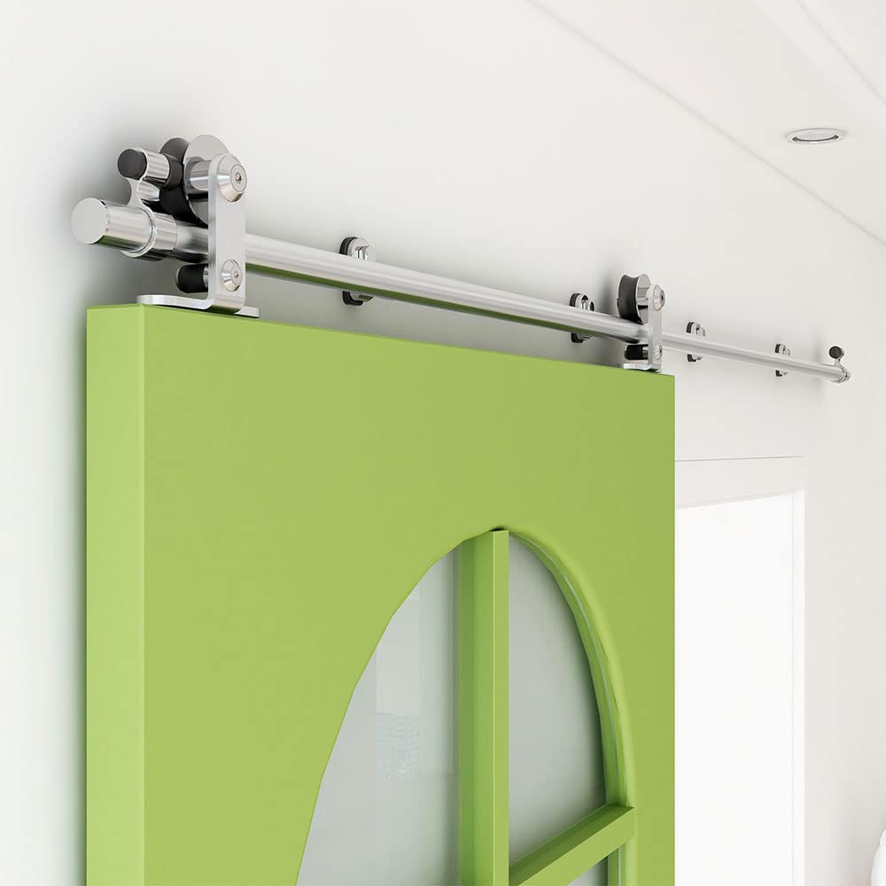 Binario per Porta Scorrevole Inox 244cm, Nero