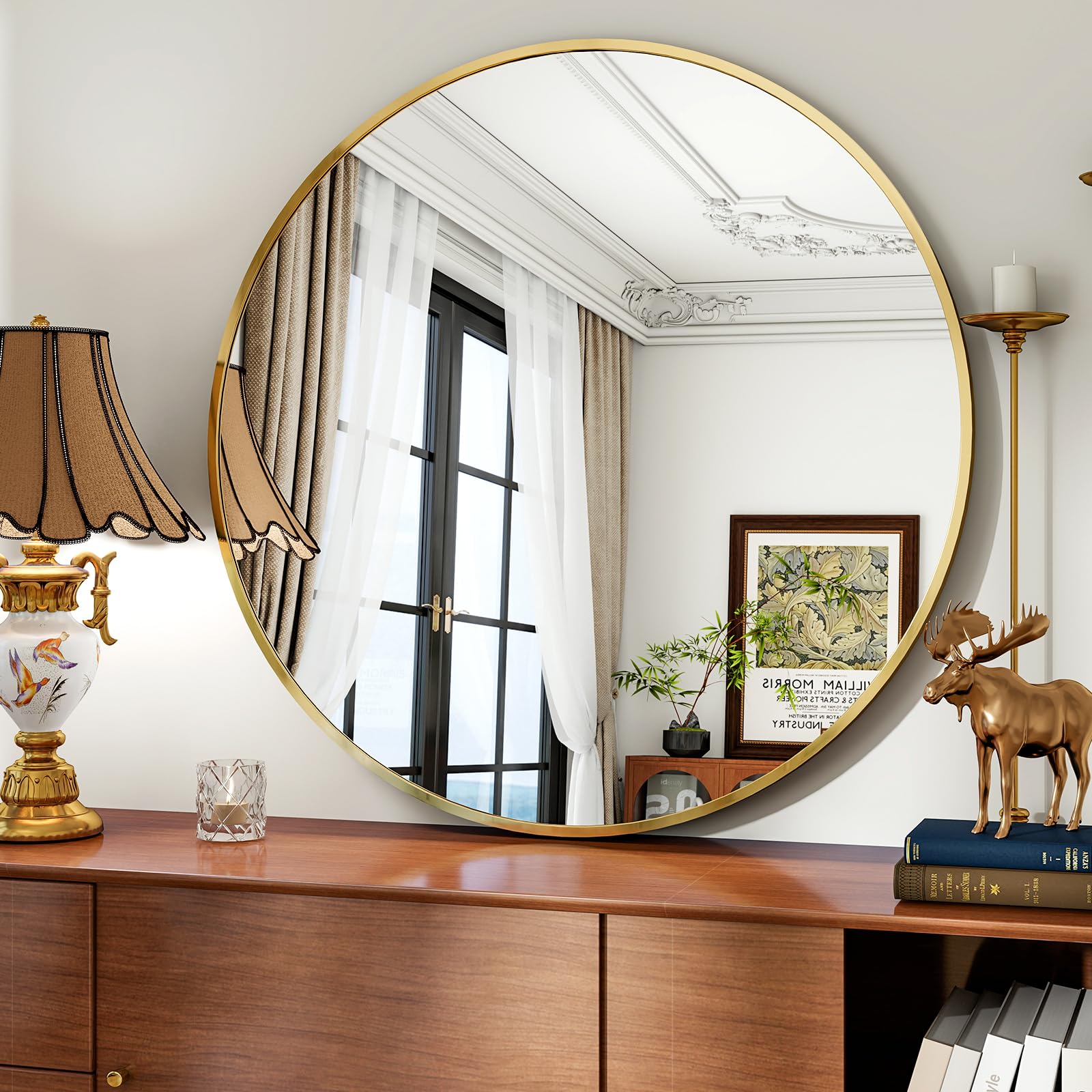 Koonmi Specchio Rotondo da Parete 91cm