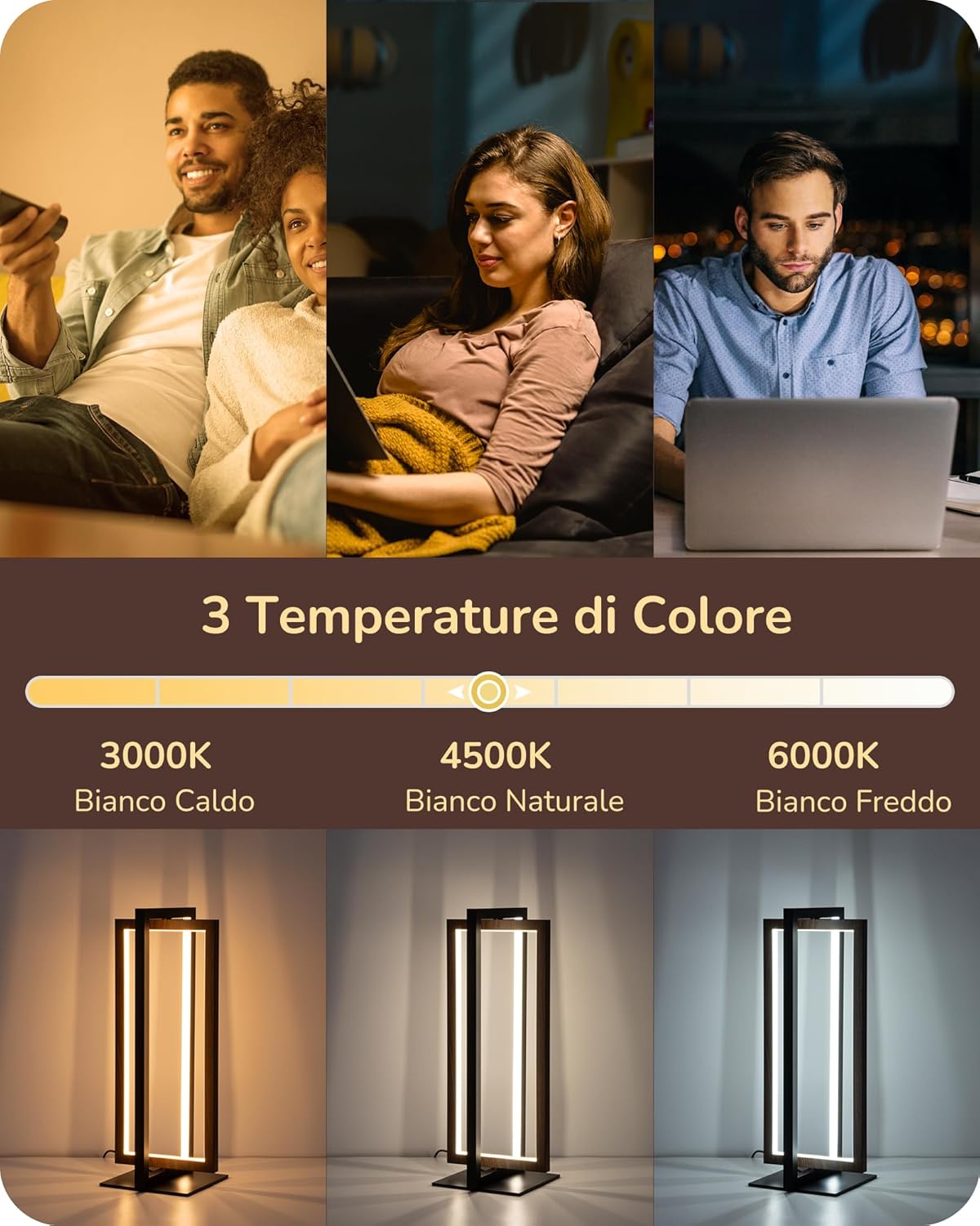 Edishine Lampada da Comodino LED Touch Dimmerabile - immagine 2