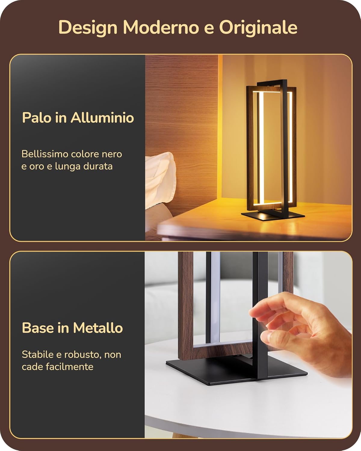 Edishine Lampada da Comodino LED Touch Dimmerabile - immagine 5