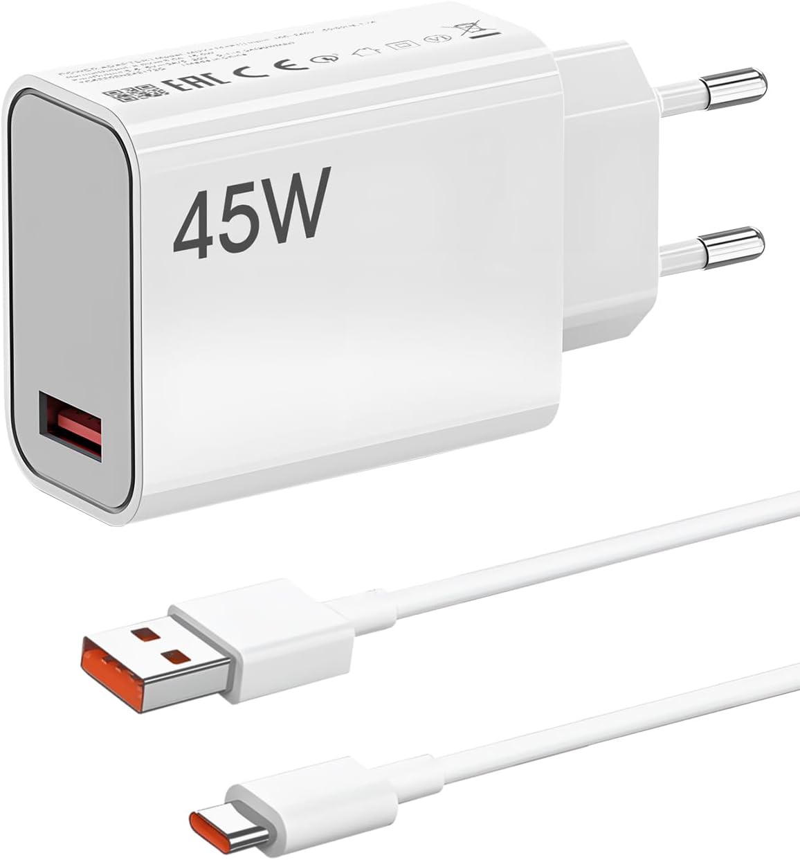 Caricabatterie Rapido 45W USB-C con Cavo 1M - immagine 1