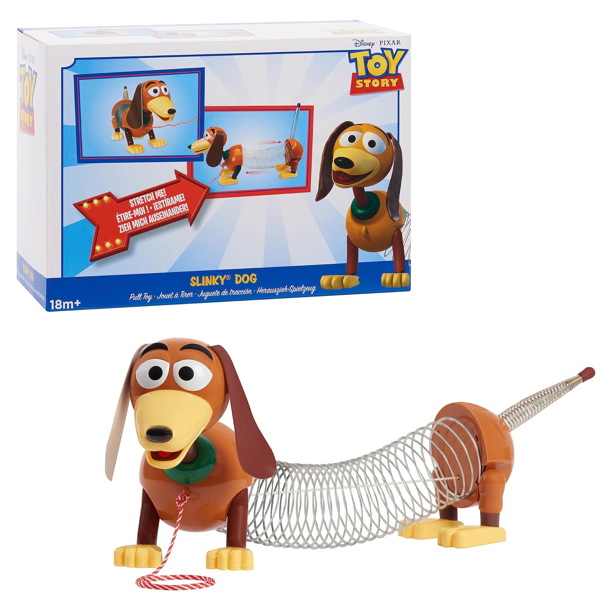 Cane trainabile Slinky di Toy Story Disney e Pixar, giocattolo a molla per bambini e bambine, giocattoli per bambini di 18 mesi di Just Play