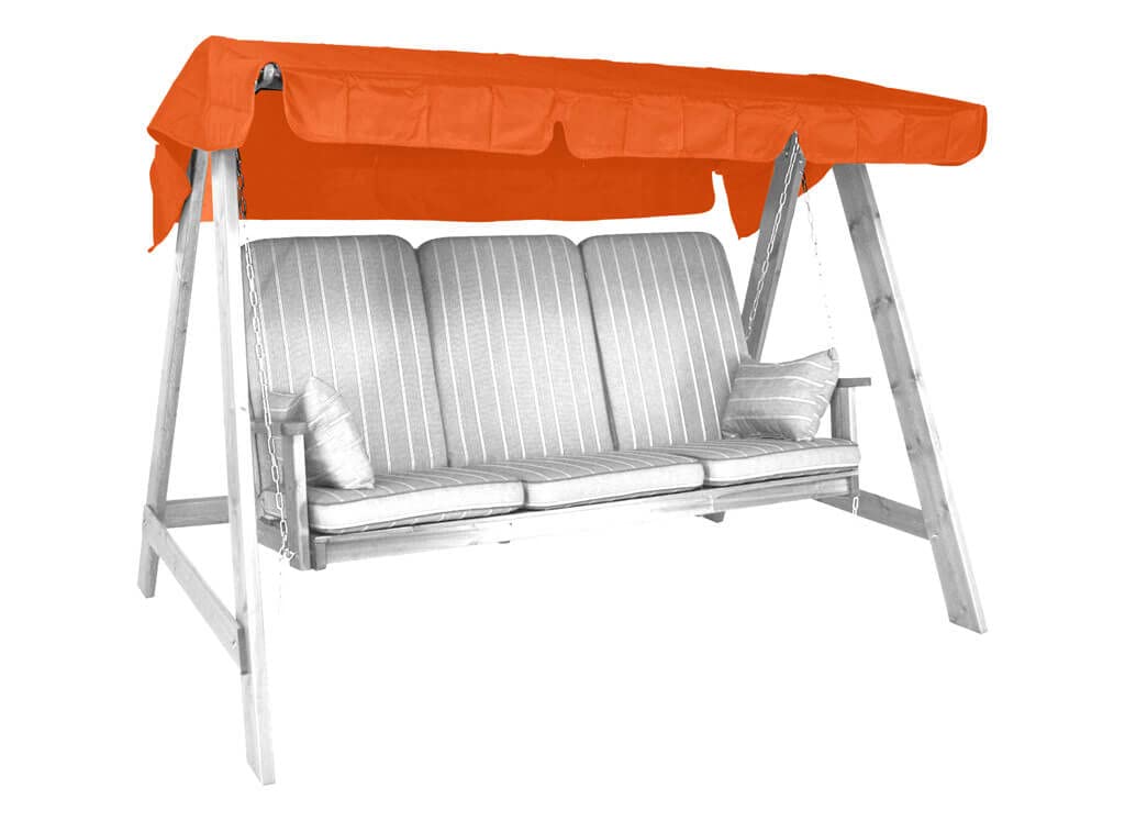 9908/11 - Tetto per dondolo, Poliacrilato, 190 x 130 cm, Colore: Terracotta