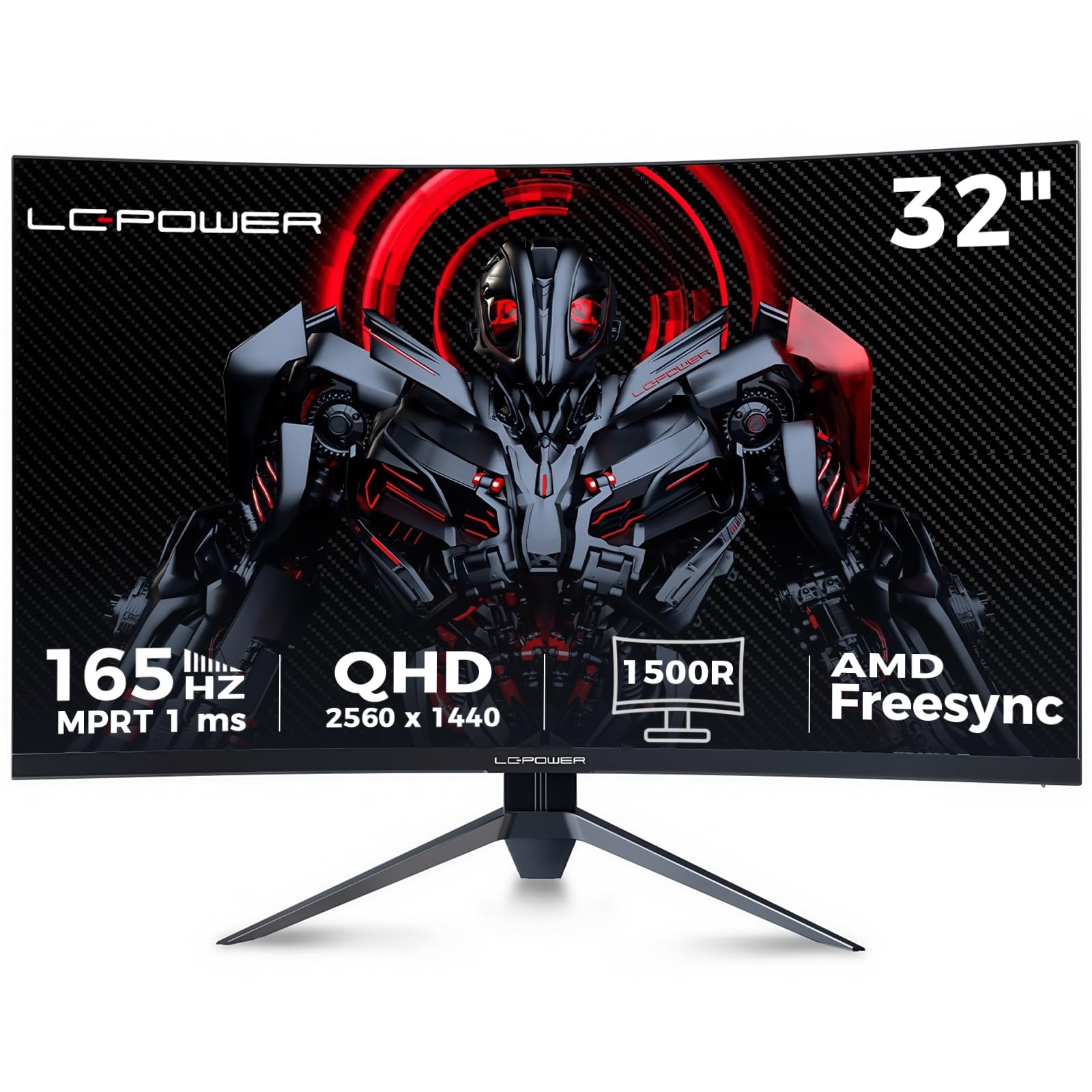 Lc-power Monitor Gaming Curvo 32" QHD 165Hz 1ms