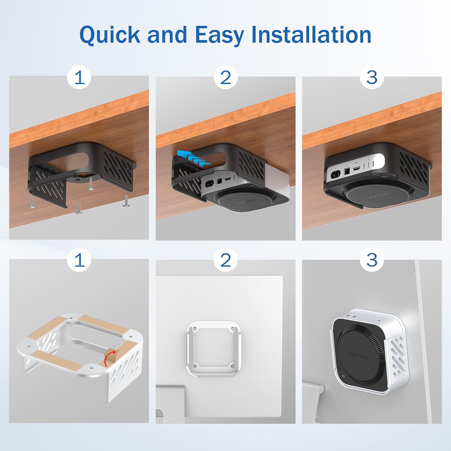 Newhail Supporto da Scrivania per Mac Mini M4/M4 Pro - immagine 5