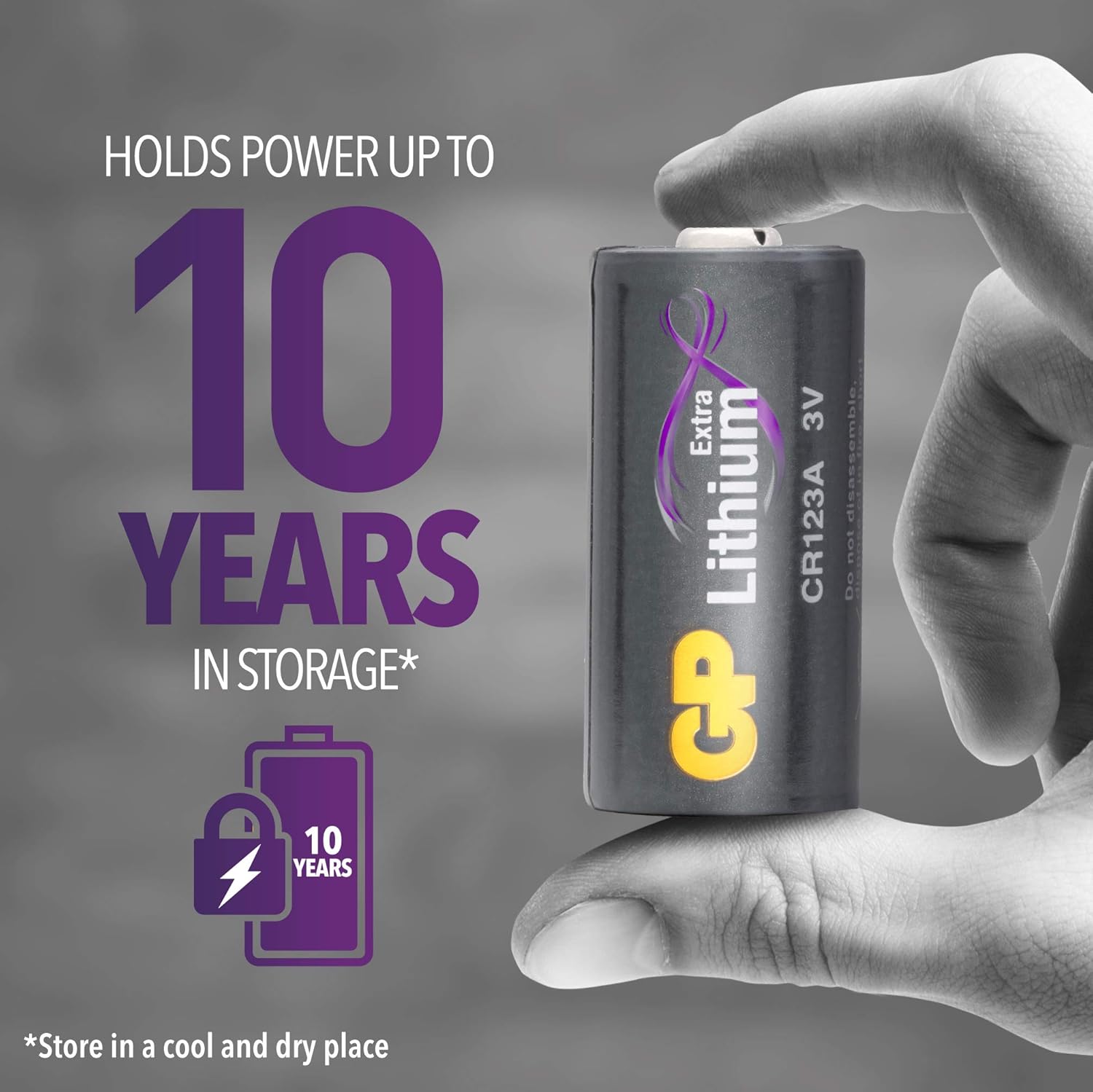 Gp Extra CR123A - Set 10 Pile Litio 3V Lunga Durata - immagine 5