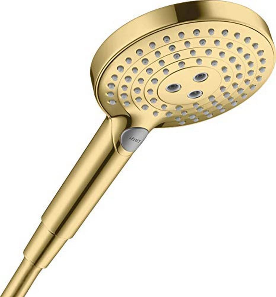 hansgrohe Raindance Select S Doccetta 120 3 Tipi di Getto Oro Lucido, 26530990