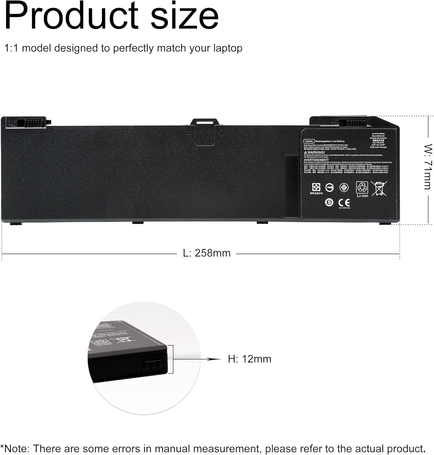 Blesys VX04XL Batteria per HP Zbook 15 G5, 15 G6 - immagine 2