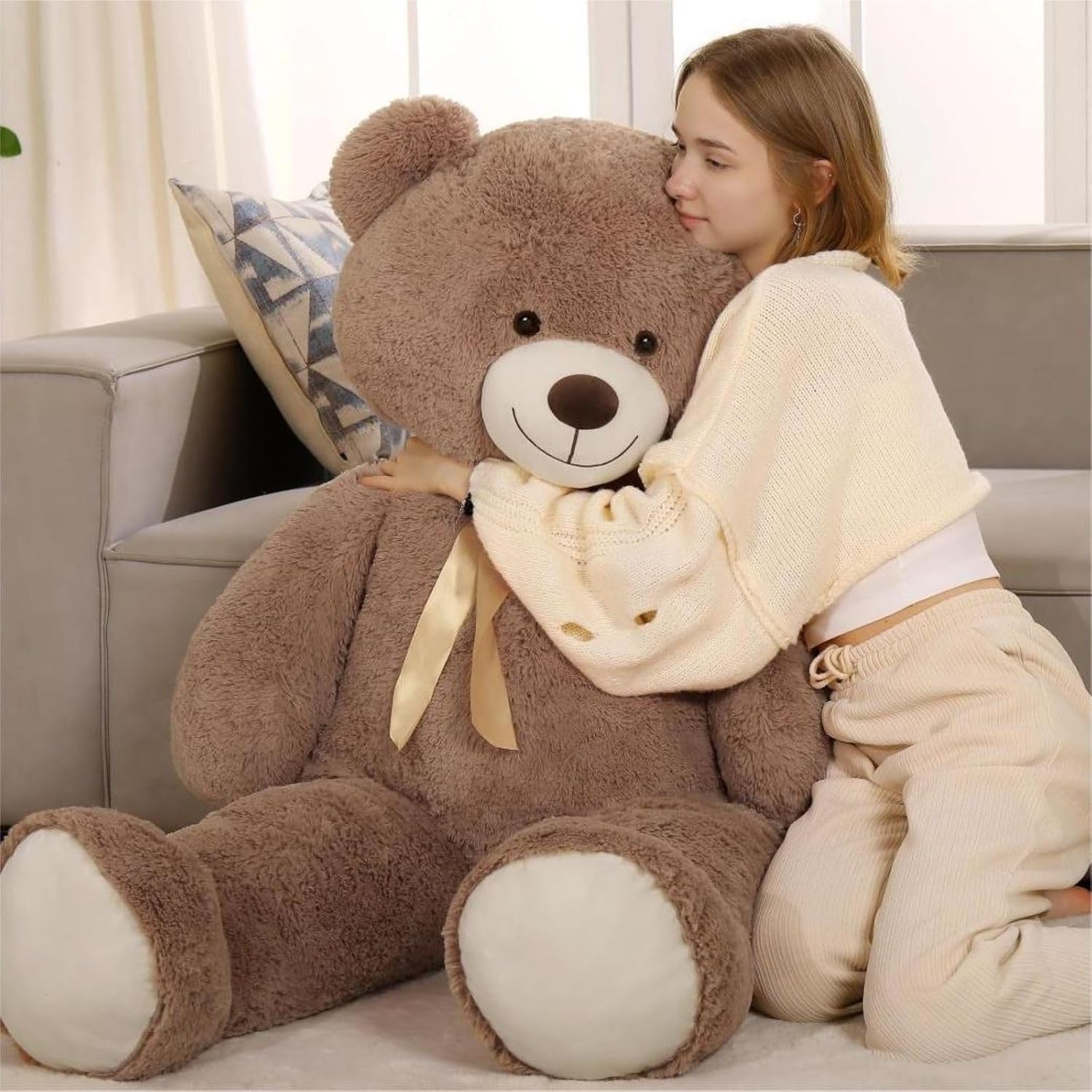 MorisMos Orso Peluche Gigante 150cm Marrone Scuro