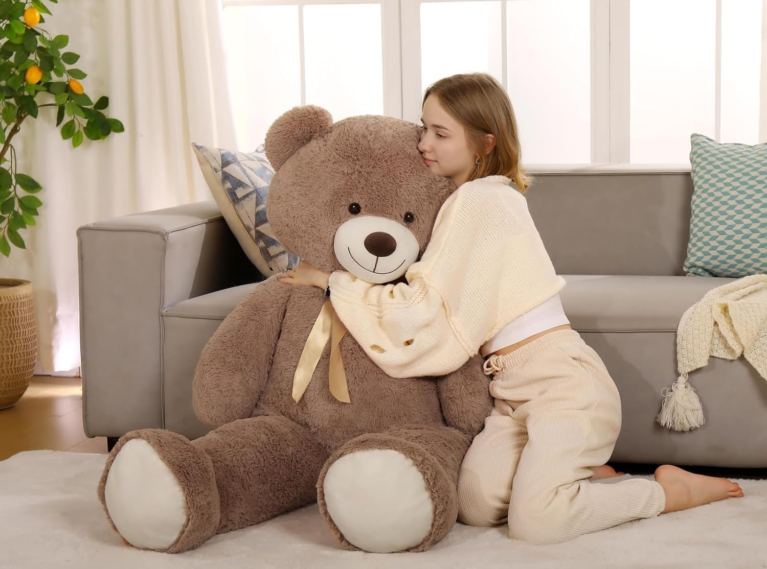 MorisMos Orso Peluche Gigante 150cm Marrone Scuro - immagine 4