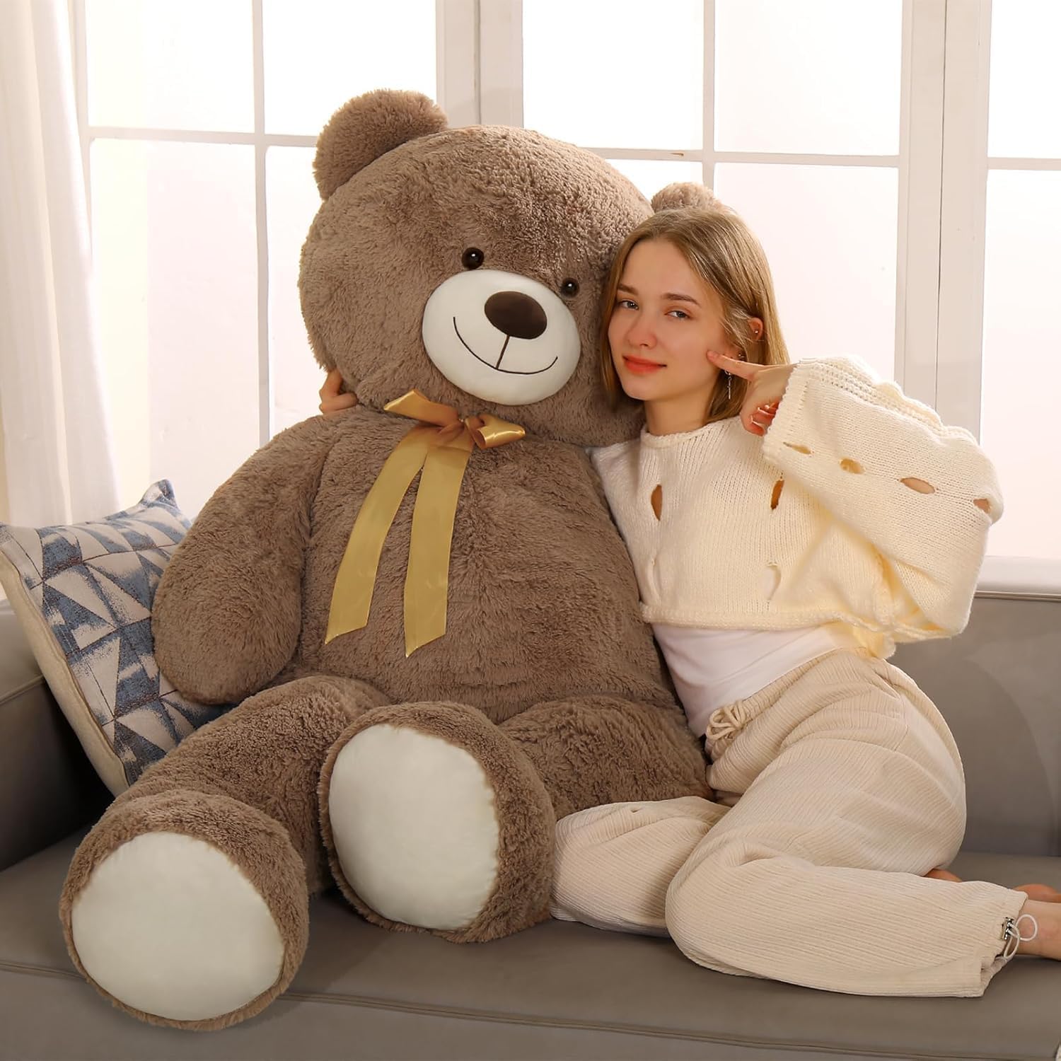 MorisMos Orso Peluche Gigante 150cm Marrone Scuro - immagine 5