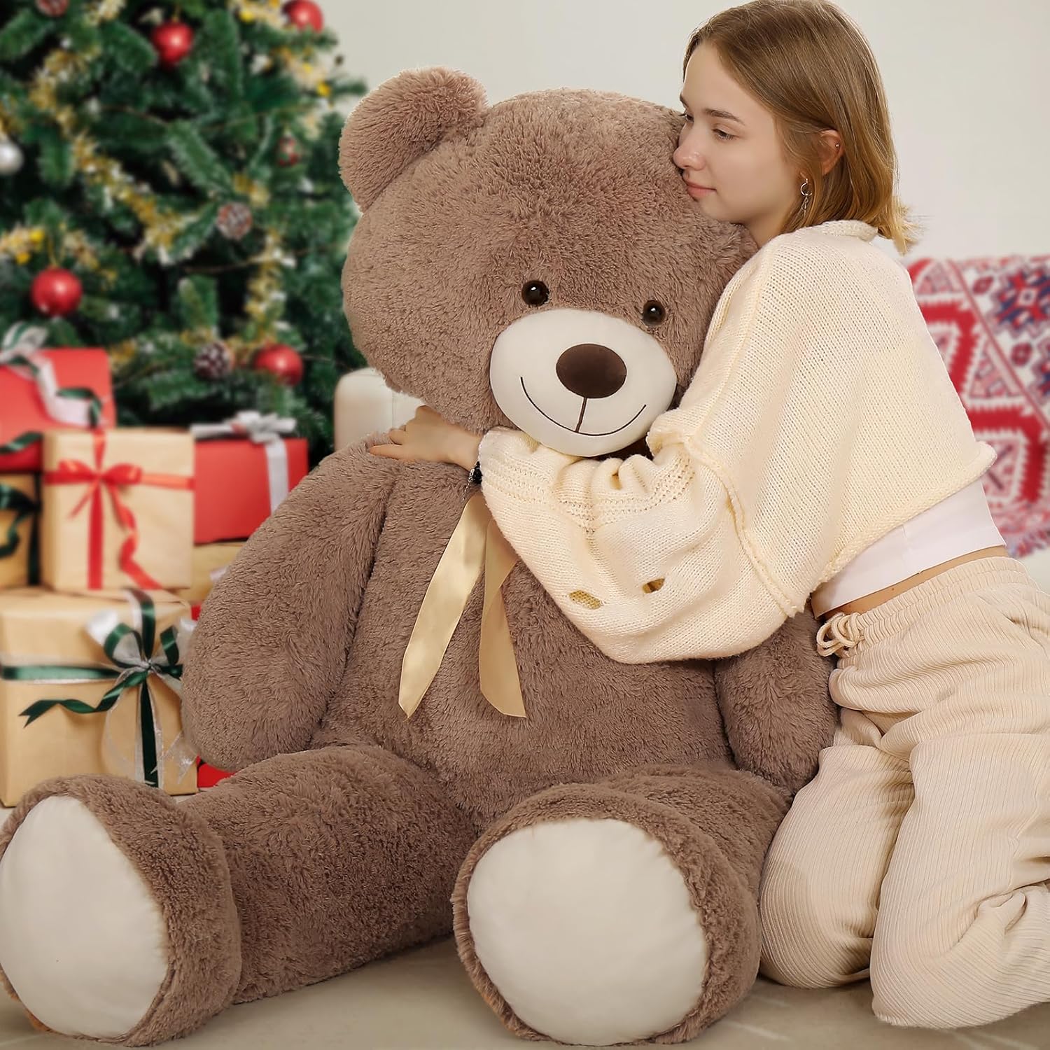 MorisMos Orso Peluche Gigante 150cm Marrone Scuro - immagine 7