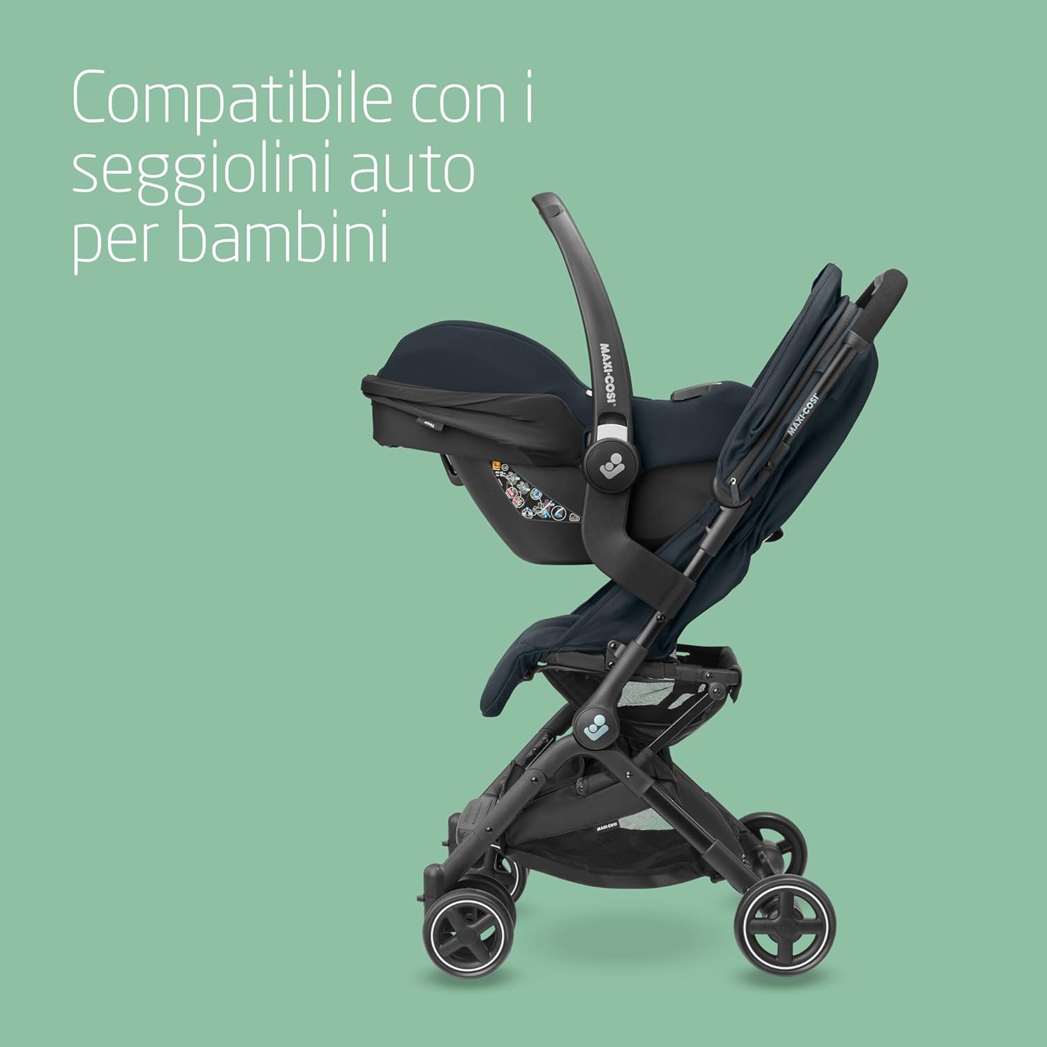 Maxi-cosi Lara2 Passeggino Leggero da Viaggio, Essential Graphite - immagine 7