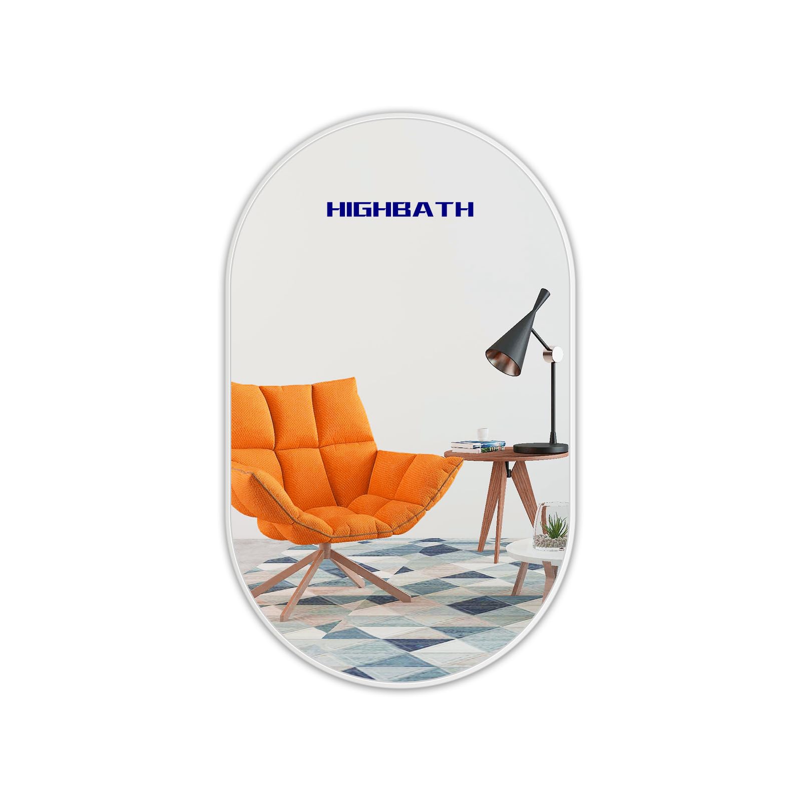 Highbath Specchio Ovale da Parete 60x80cm