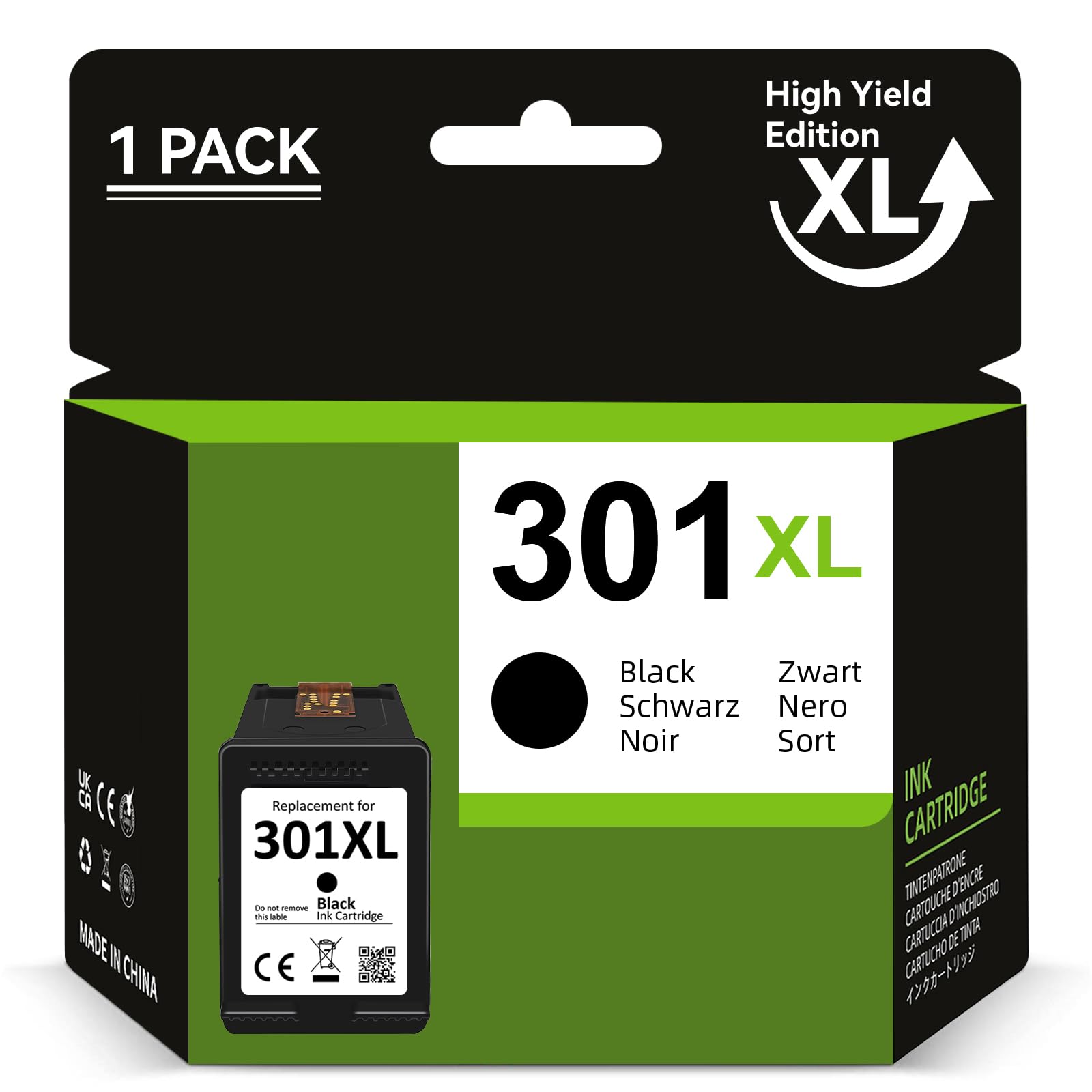 Cartucce 301 XL Nero Remanufactured per HP