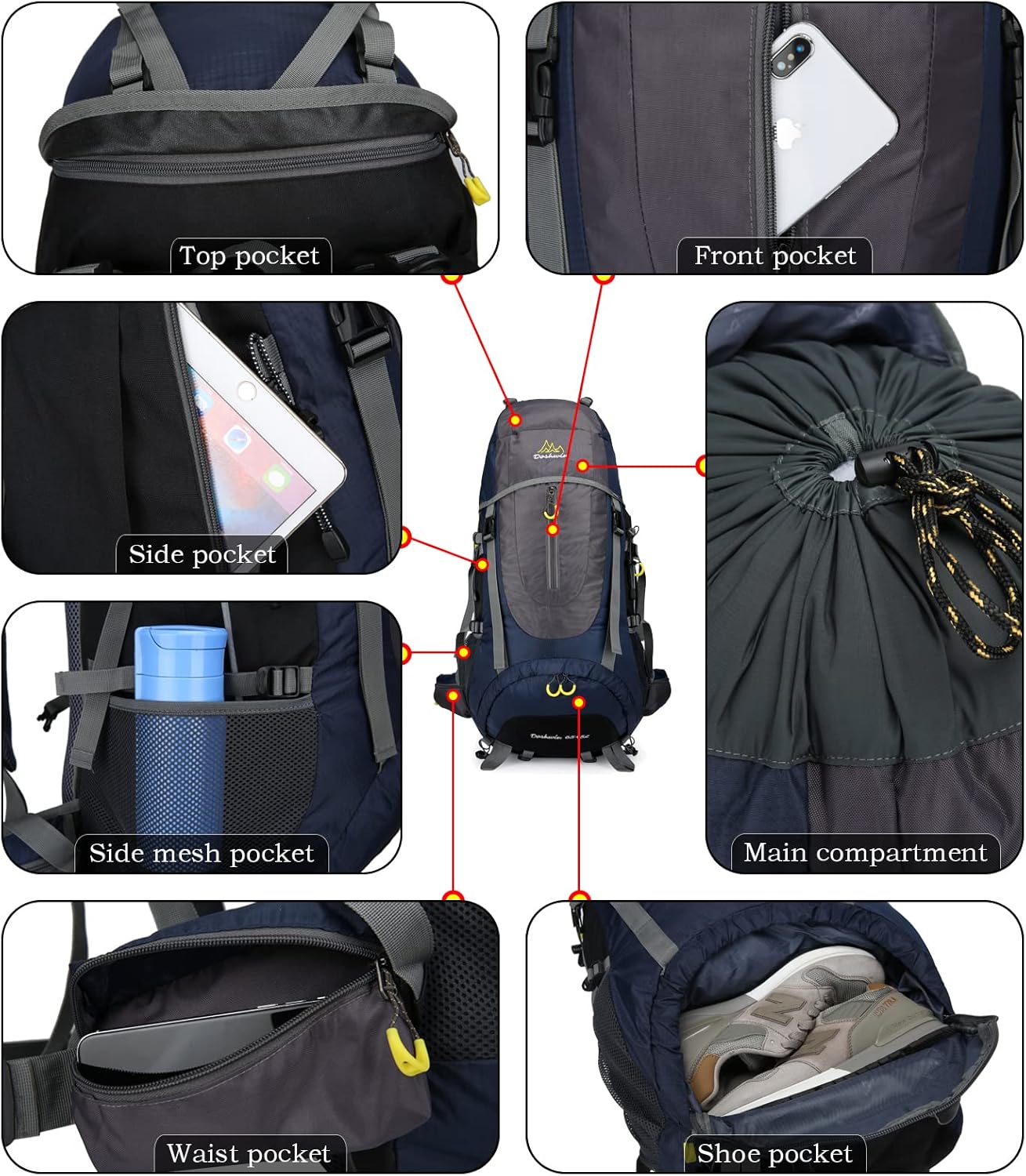 Doshwin Zaino da Escursionismo 70L Grande - immagine 3