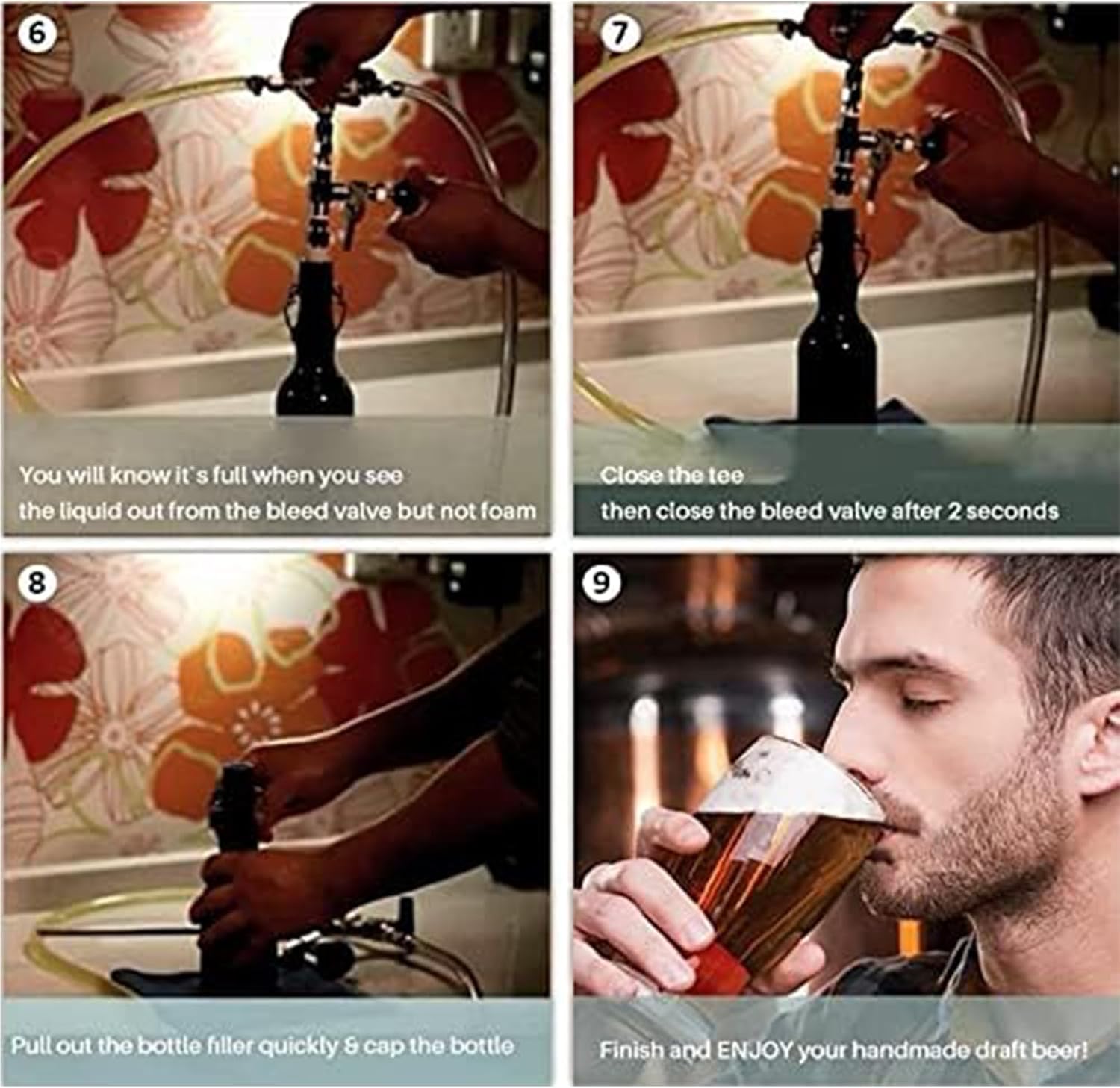 Telituny Riempitrice per Bottiglie di Birra in Acciaio Inox - immagine 4