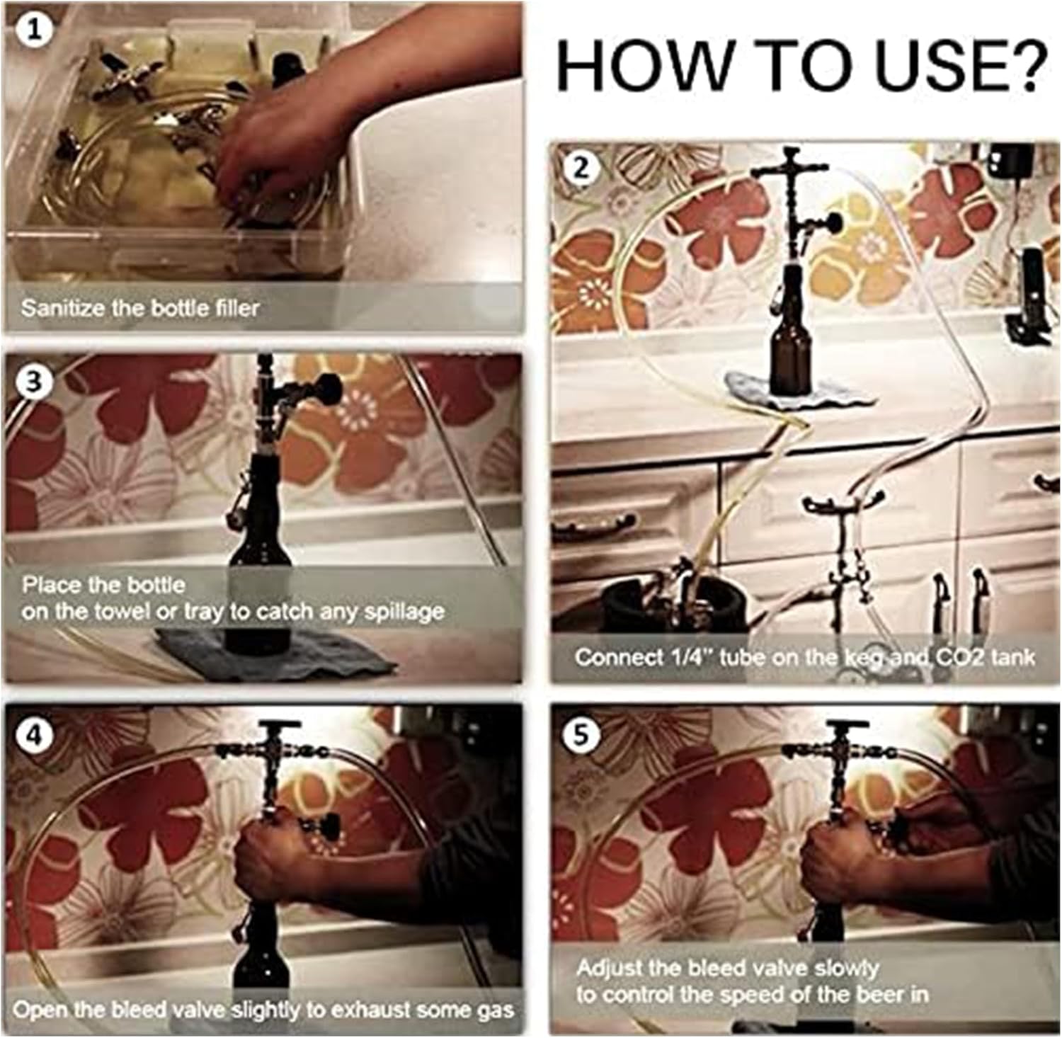 Telituny Riempitrice per Bottiglie di Birra in Acciaio Inox - immagine 6