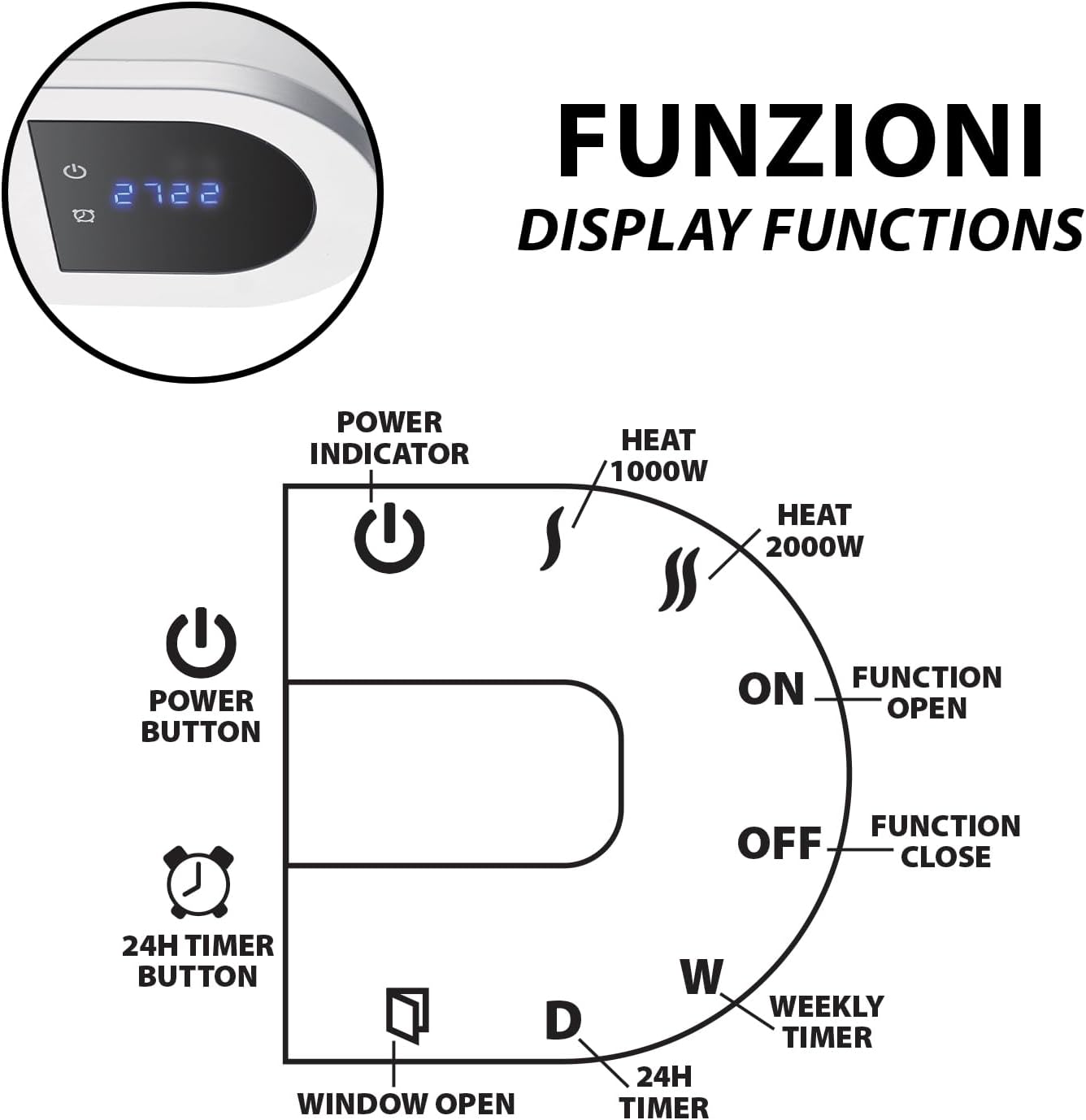 Velamp Radiatore a Parete Ceramico 2000 W - immagine 4