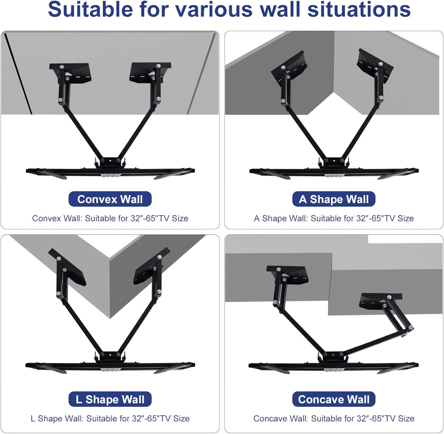 UNHO Staffa TV a Muro Angolare per 32-65 Pollici - immagine 2