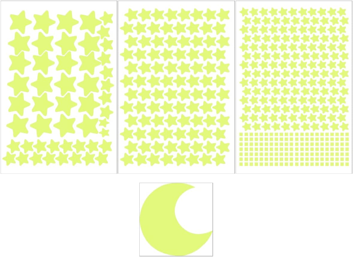 Stelle Adesive Fluorescenti da Parete 455 Pezzi - immagine 2