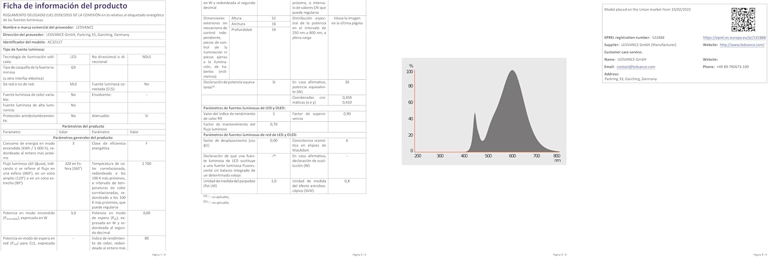 Osram Lampada LED PIN Dimmable G9, Multi-pack - immagine 6