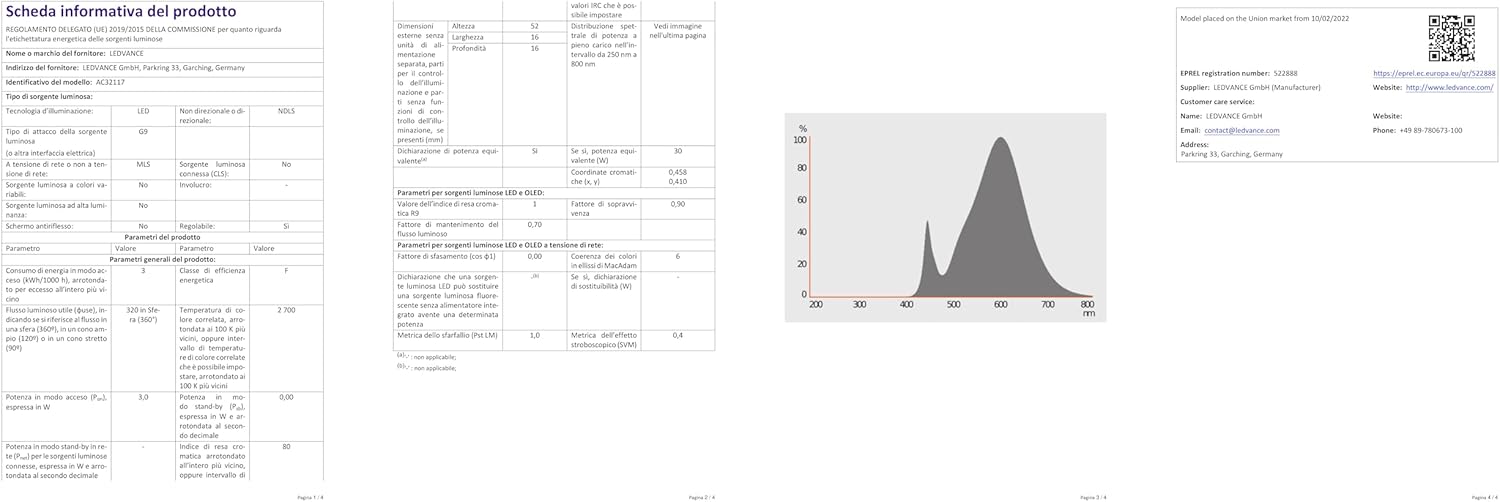Osram Lampada LED PIN Dimmable G9, Multi-pack - immagine 8