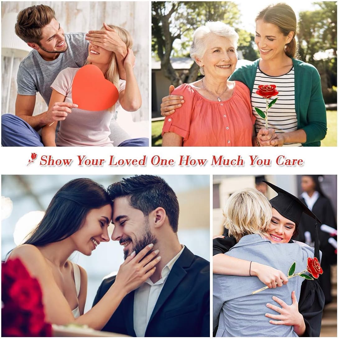 Ejoyous Rosa in Oro 24K con Supporto - immagine 5