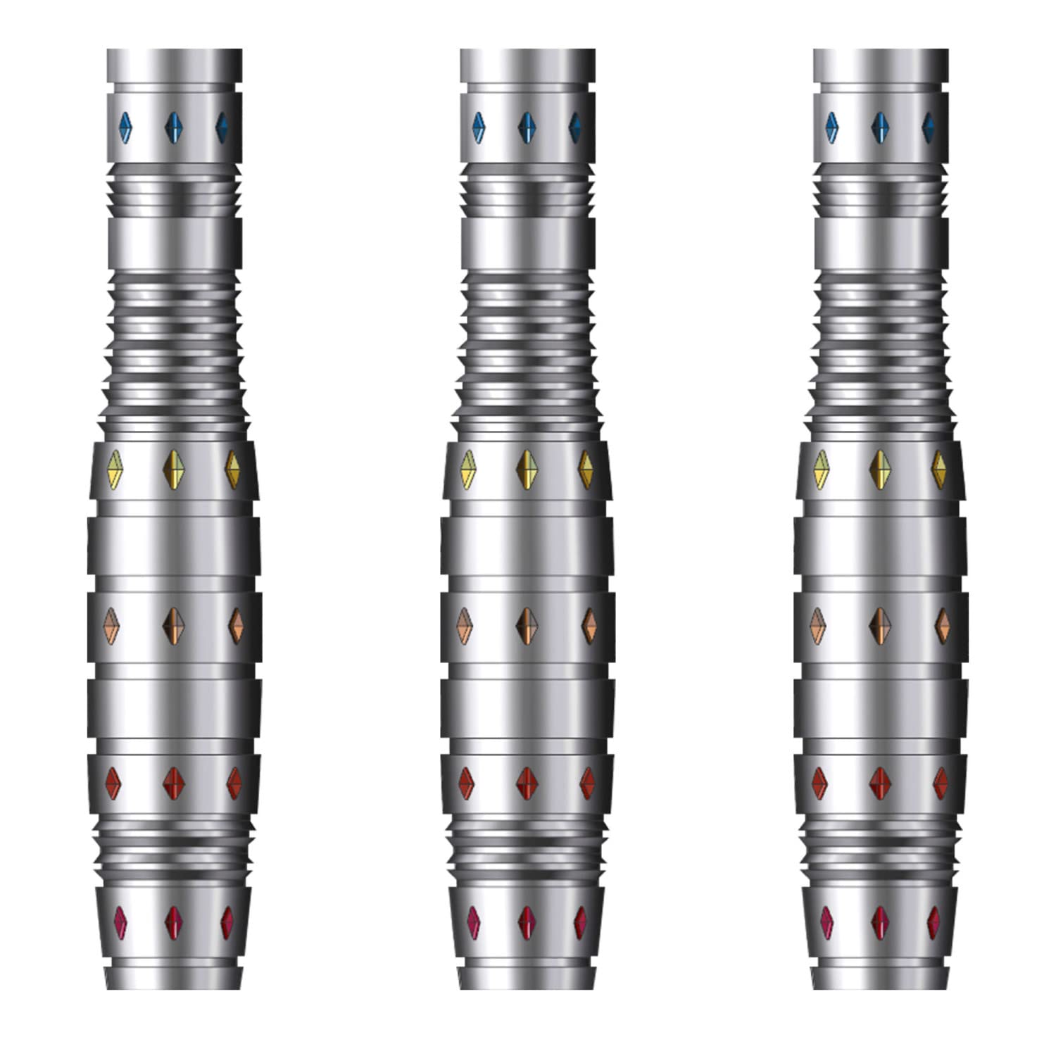 CyeeLife Soft Dart Barrels 90% Tungsteno, Nero/Argento